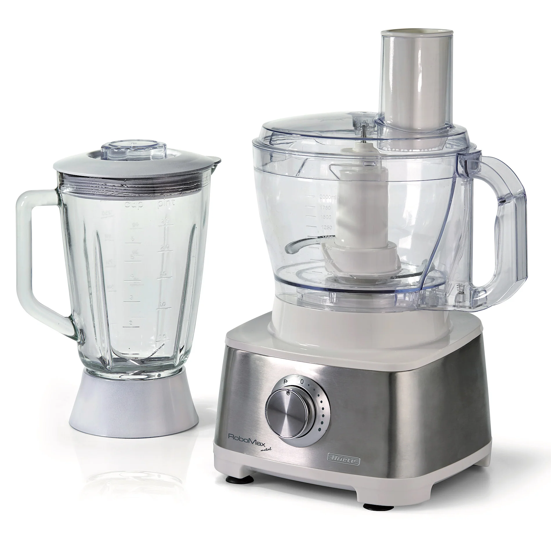 RoboMax METAL - Food Processor W/Blender&Citrus 3.5L, 2100W - Inhomebuy