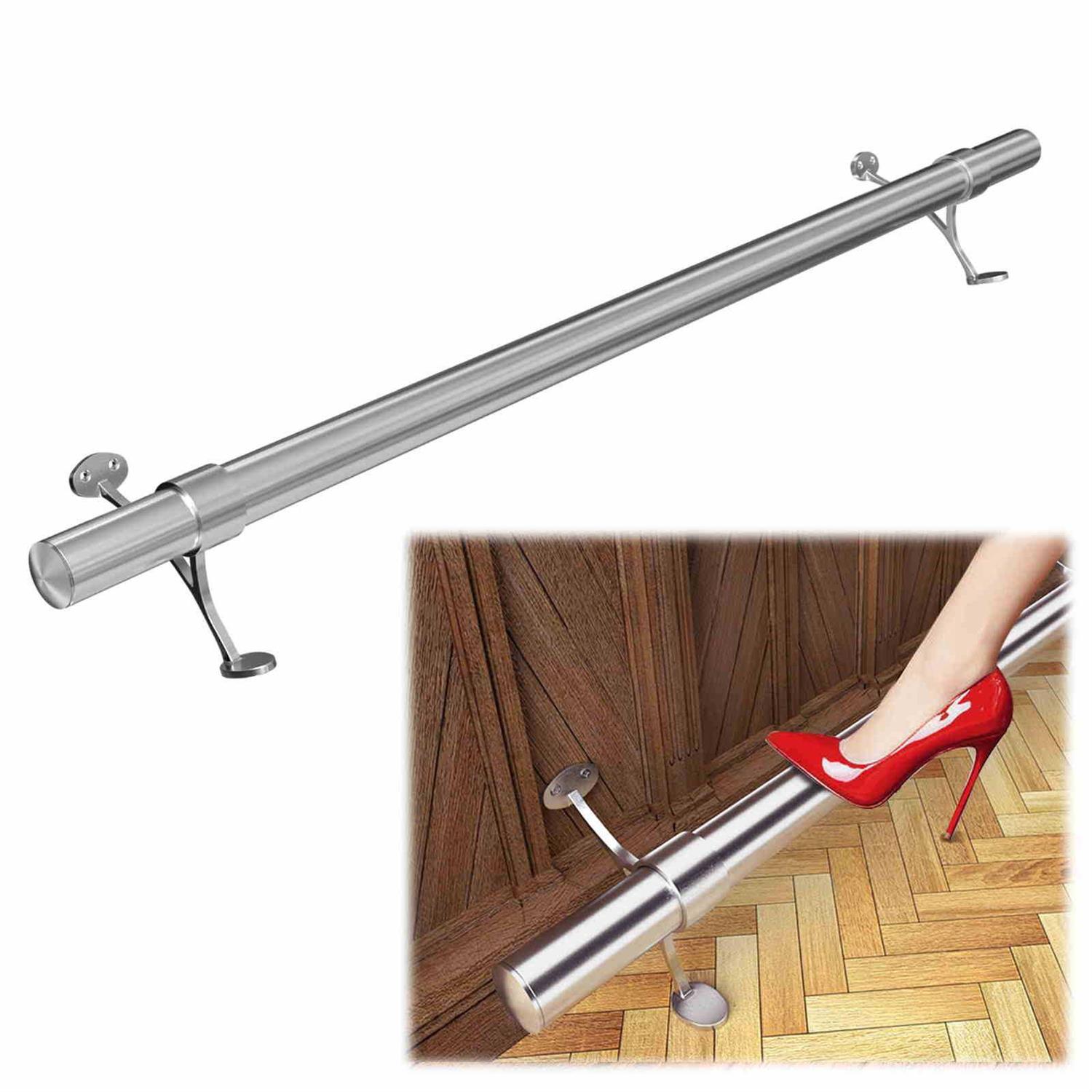 Muzata 6’6 White Flat Stainless Steel Handrail HT10 WP4 - Inhomebuy