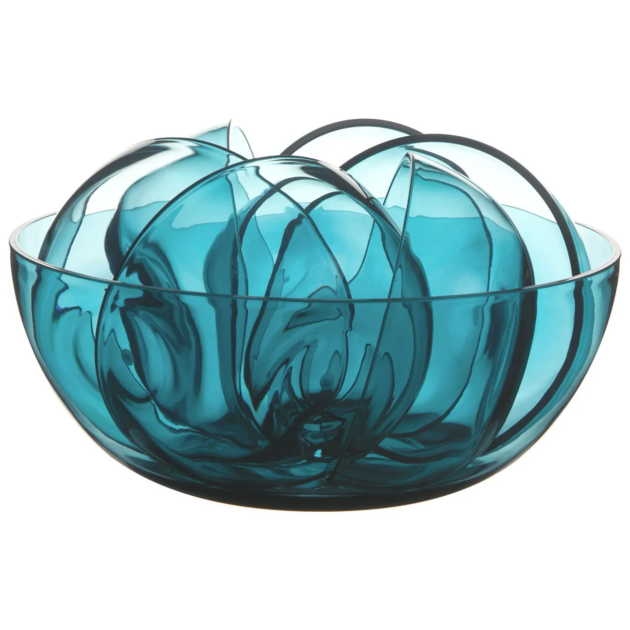 Set Salad Bowl + 6 Bowls Bahamas �?Turquoise - Inhomebuy
