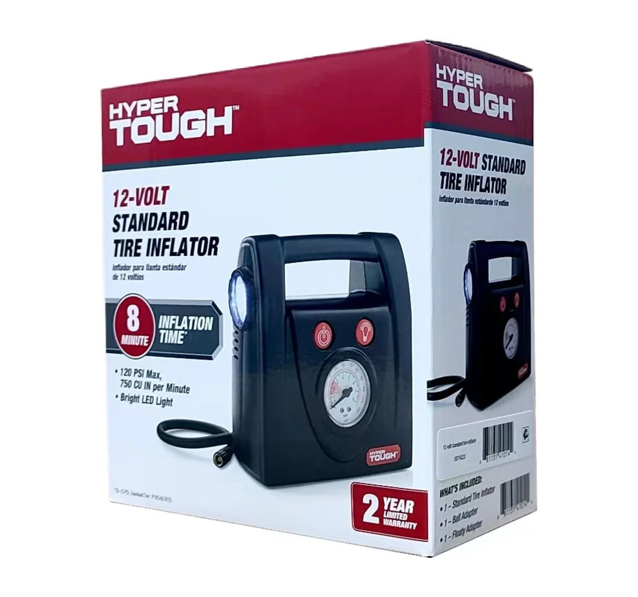 Hyper Tough 12V Standard Tire Inflator - Inhomebuy