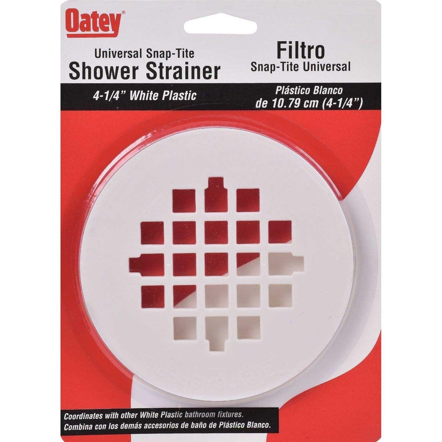Oatey 4-1/4 in. Square Snap-Tite Black Matte Snap Strainer 42423 - Inhomebuy