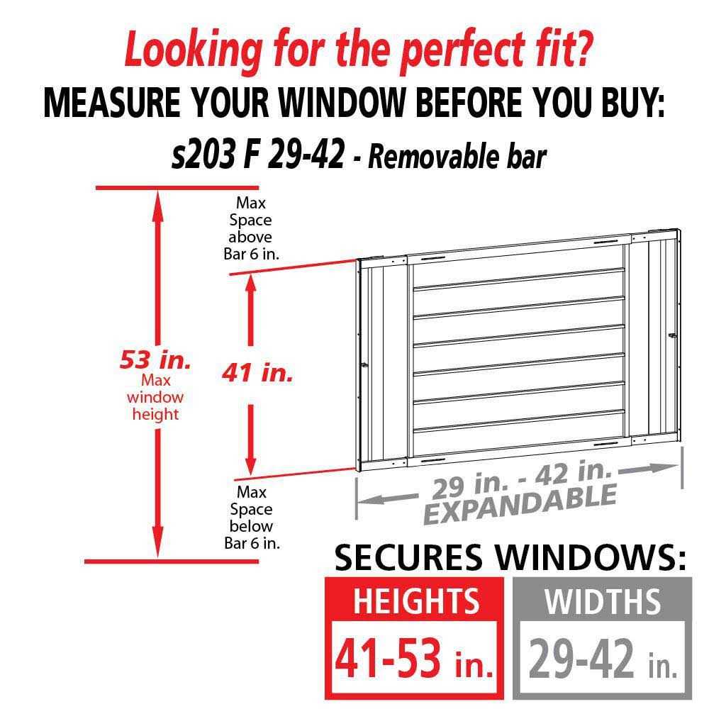Mr. Goodbar Removable Adjustable Width Window Guard S203 - Inhomebuy