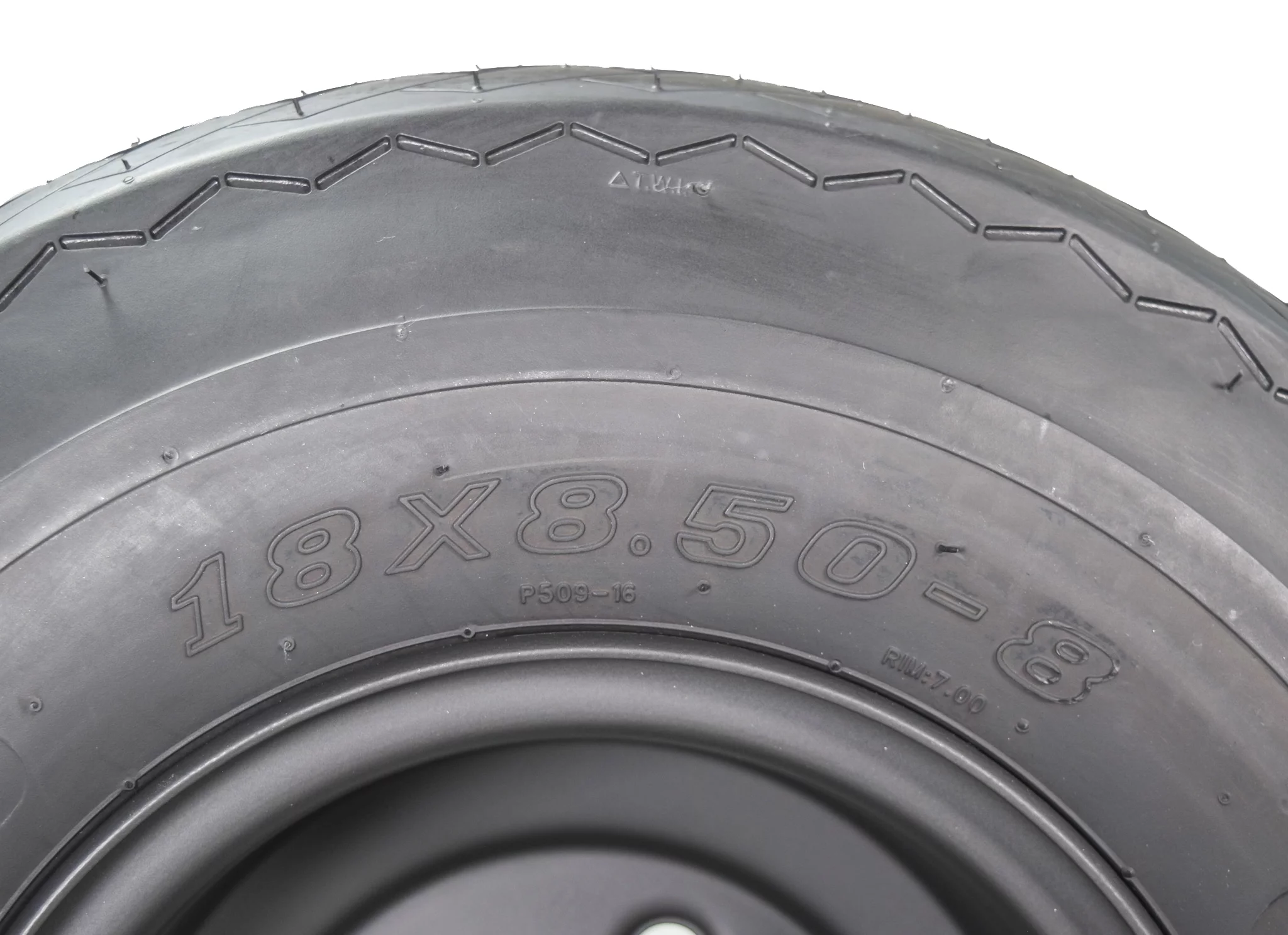 MASSFX 18x8.5-8 Golf Cart, Turf, Lawn & Garden Tire 4 Ply & 4/4 Matt Black Wheel Assembled Kit 18x8.5x8 - Inhomebuy