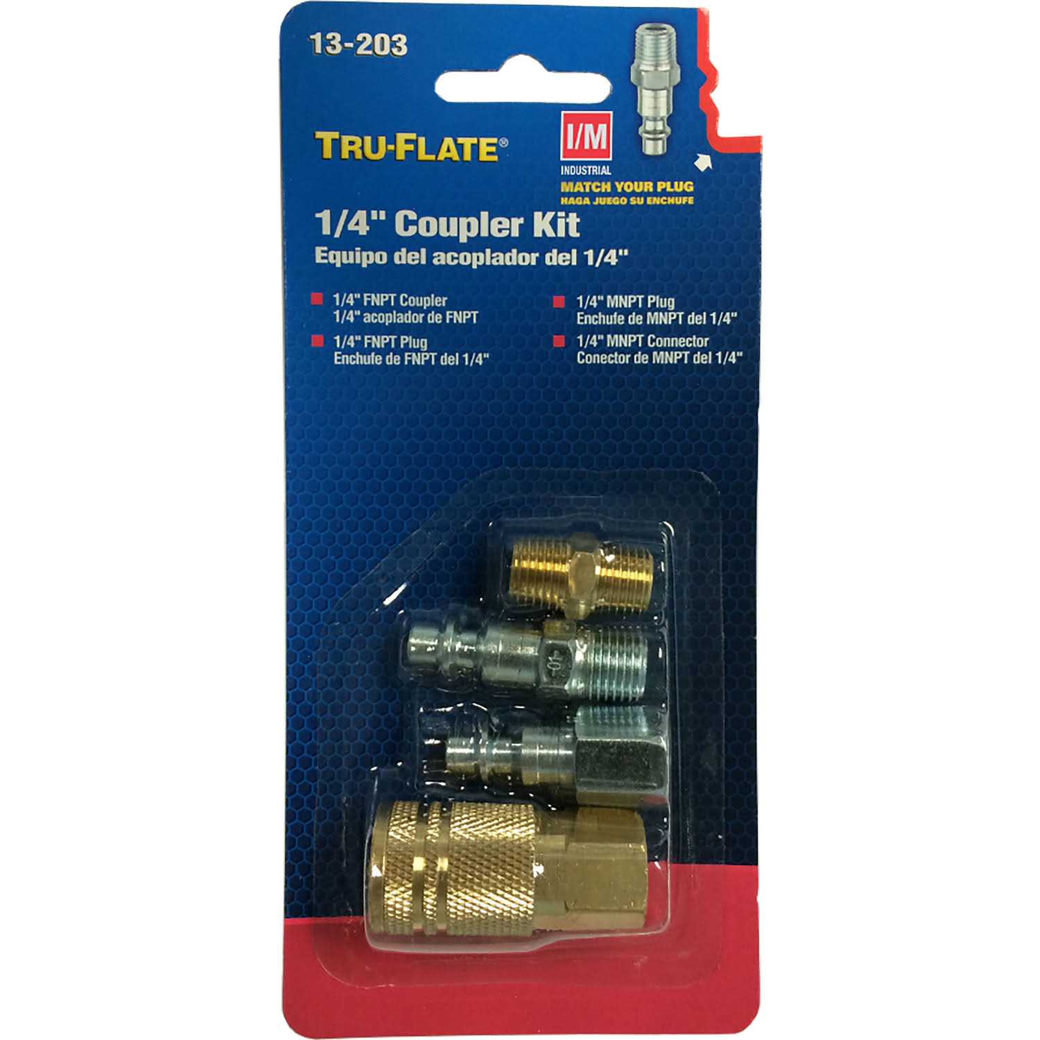 Tru-Flate 1/4 Coupler & Plug Set 13-201 - Inhomebuy
