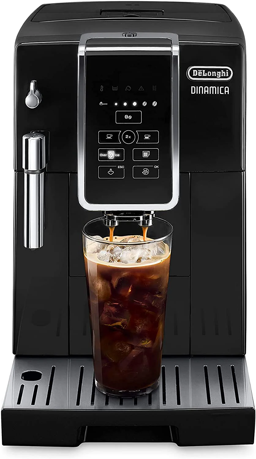 DeLonghi Dinamica Automatic Espresso Maker: with iced-coffee, black | ECAM35020B - Inhomebuy