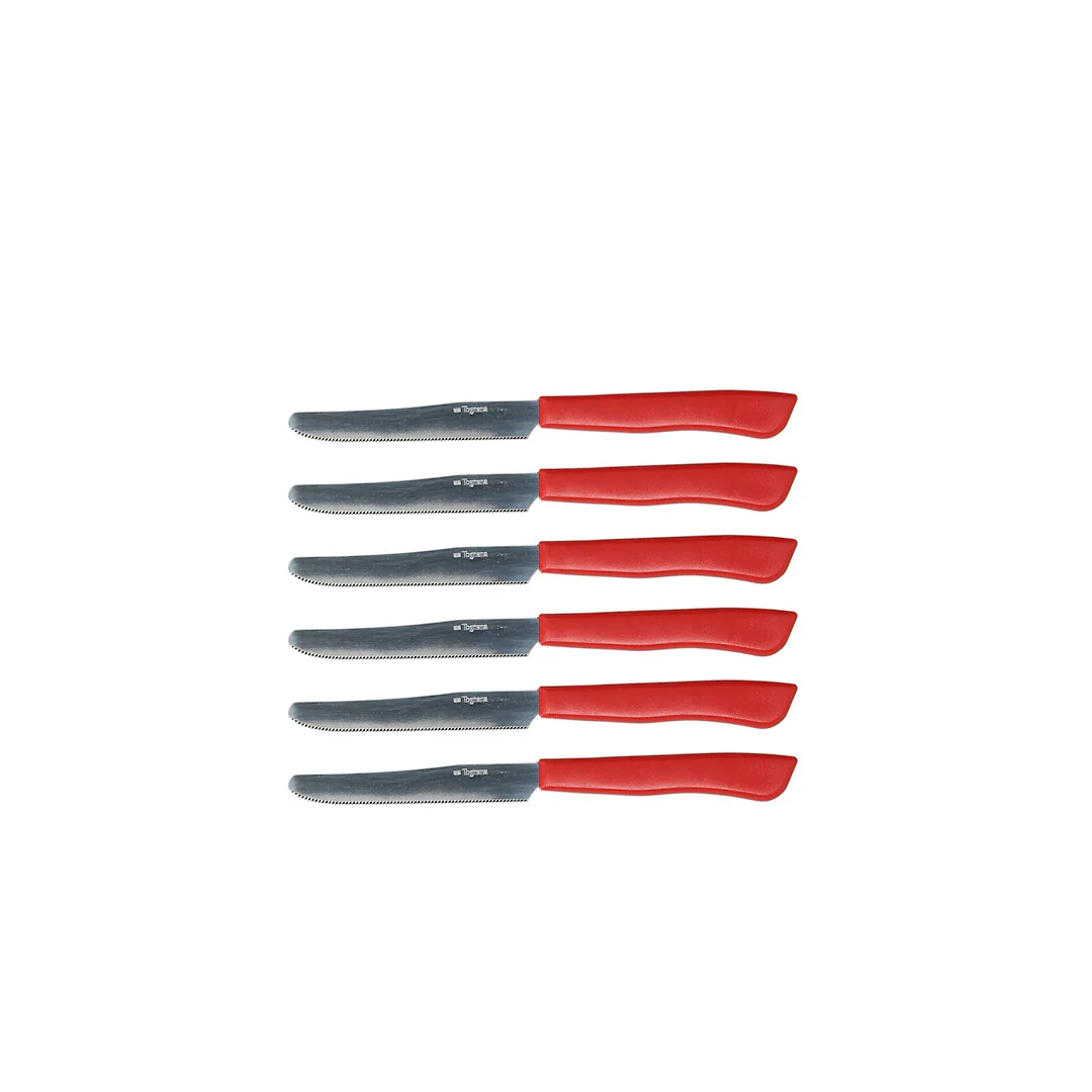 Table Knives Red Set 6pcs Mythos - Inhomebuy