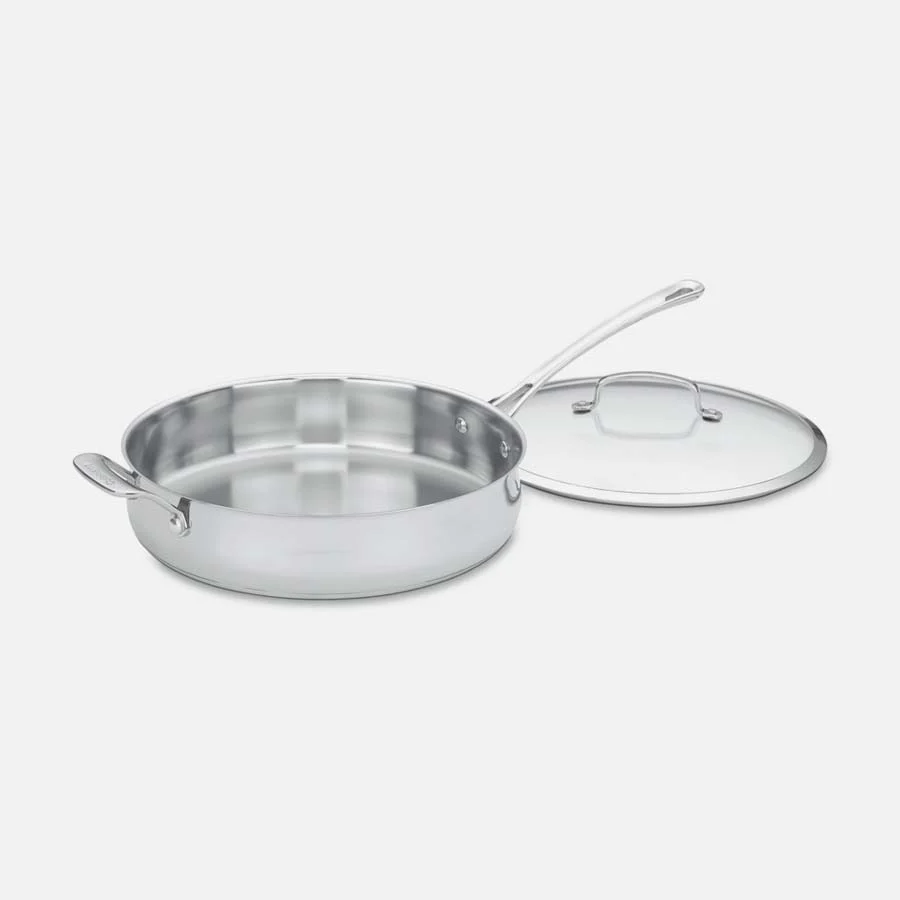 Cuisinart S/S Sauté Pan 5qt w/helper handle, Contour series | 433-30H - Inhomebuy