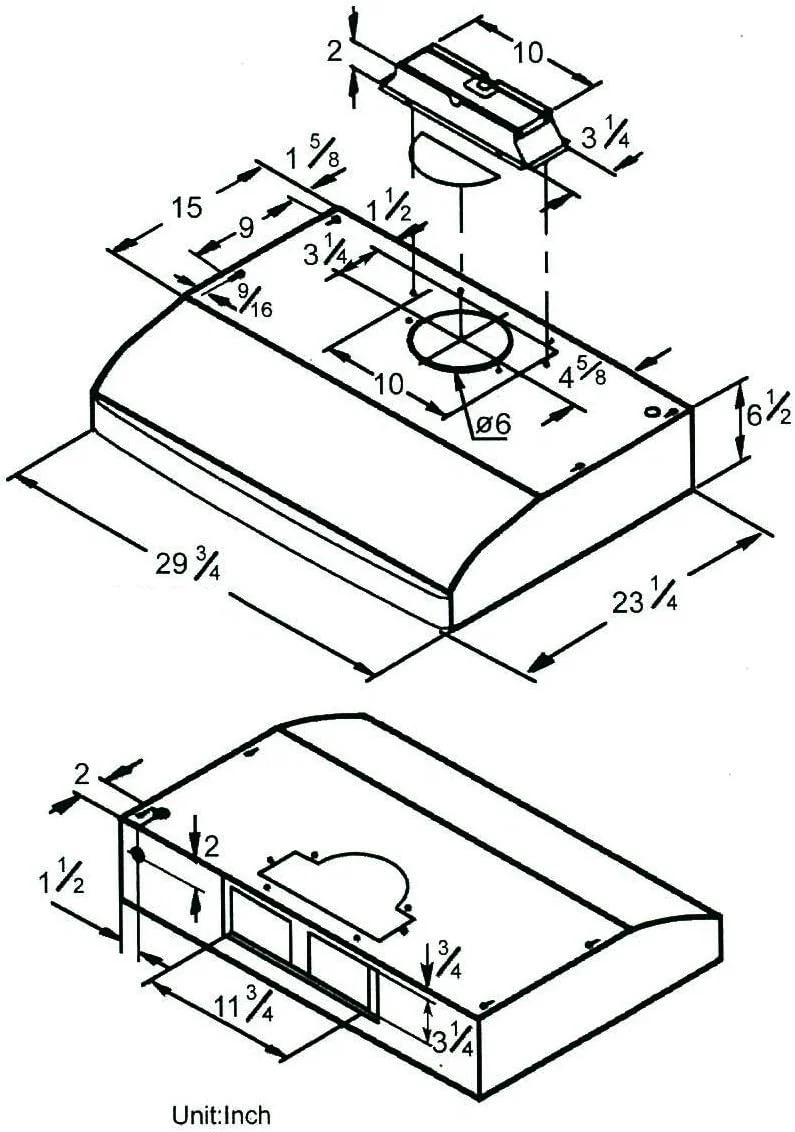 Sakura Kitchen Range Hood |R747ii-30W| 30