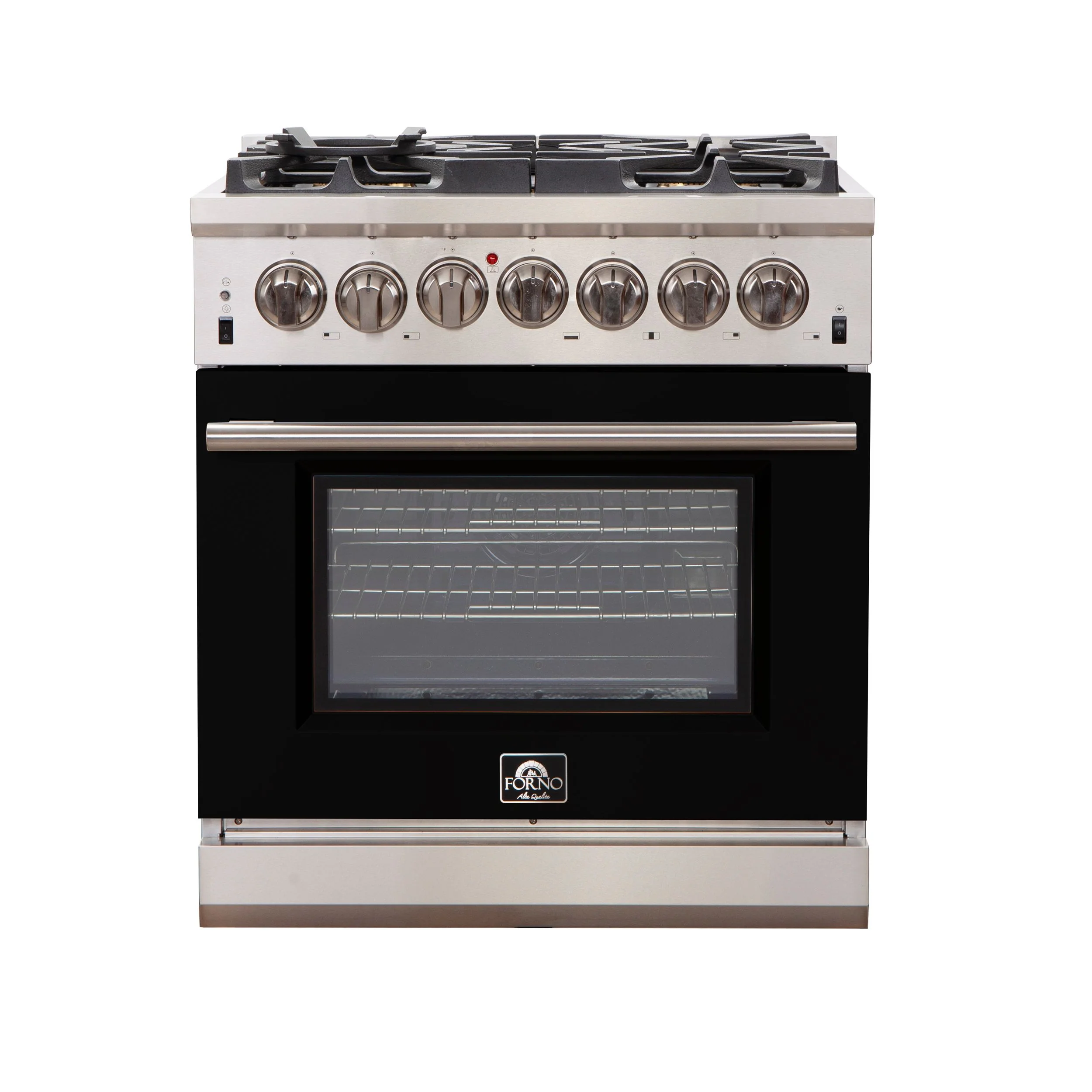 Forno 30 Inch Professional Freestanding Gas Range in Black, FFSGS6260-30BLK - Inhomebuy