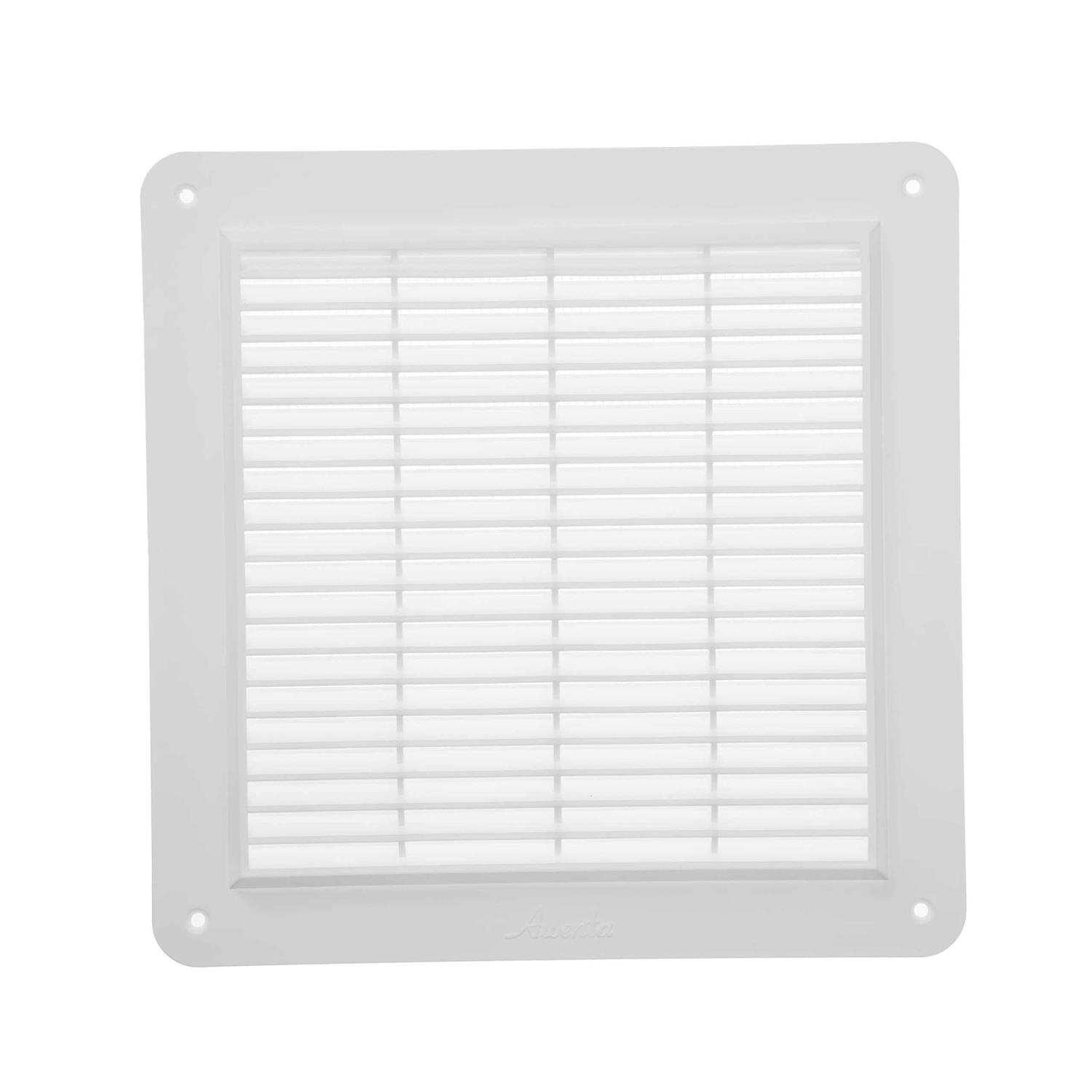 ECOPRO Vent White Square Vent Grille with Protective mesh. Lightweight Plastic Ventilation Register/Cover. Indoor and Outdoor Soffit - Inhomebuy