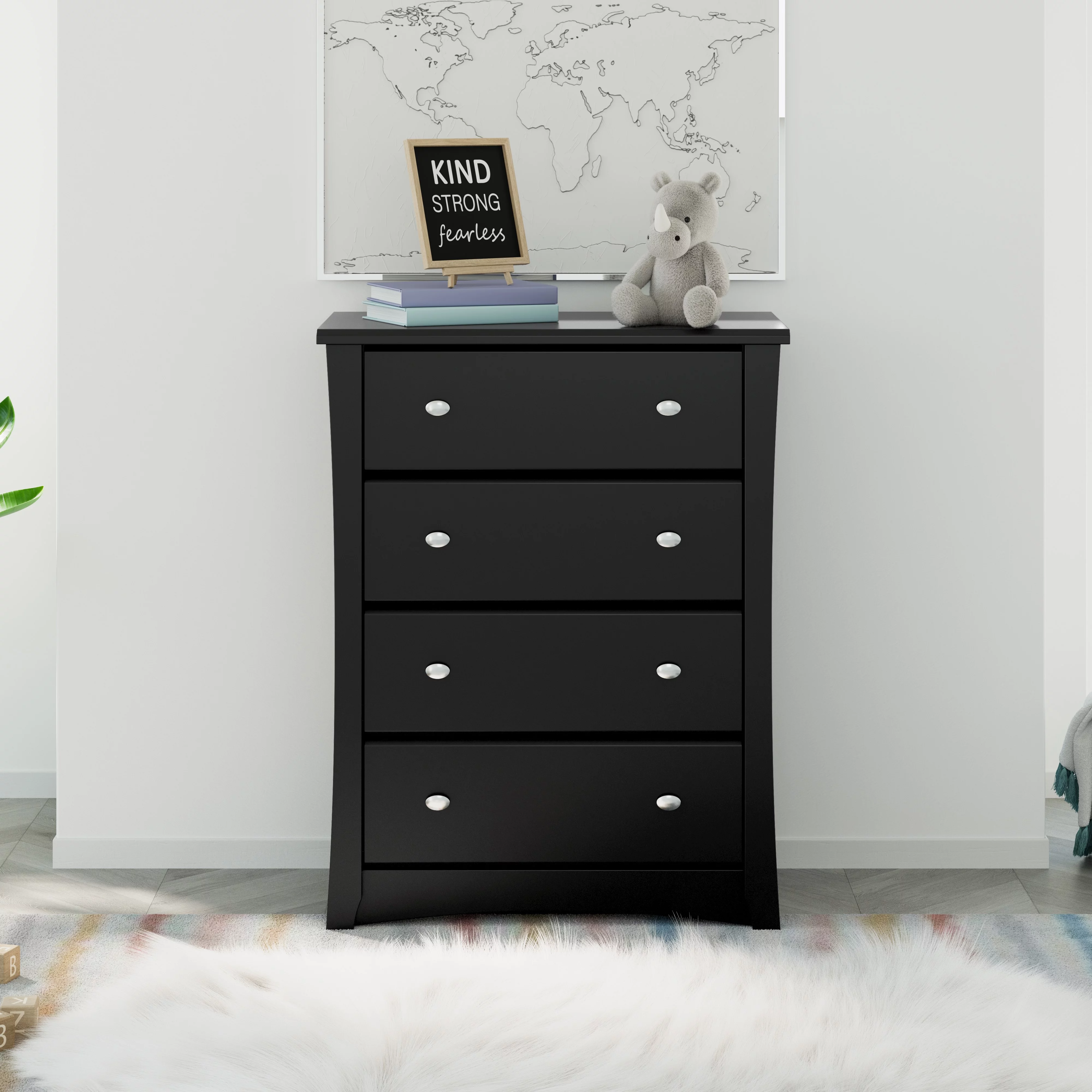 Storkcraft Crescent 4 Drawer Dresser, Pebble Gray - Inhomebuy