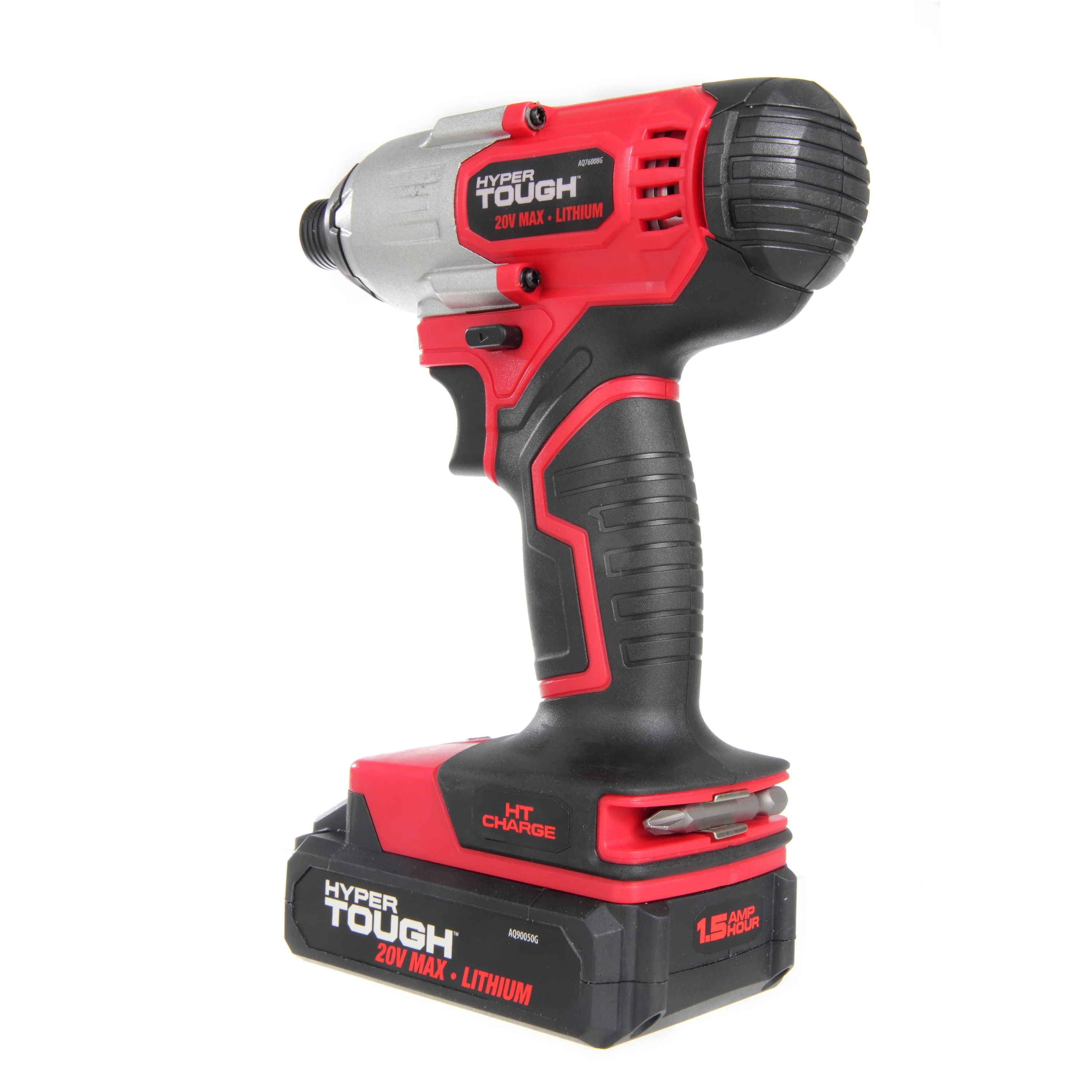 Hyper Tough 20V Max Lithium-ion Cordless Impact Driver, 1/4 inch Quick Release Chuck with 1.5Ah Lithium-ion Battery & Charger, Bit Holder & LED Light - Inhomebuy