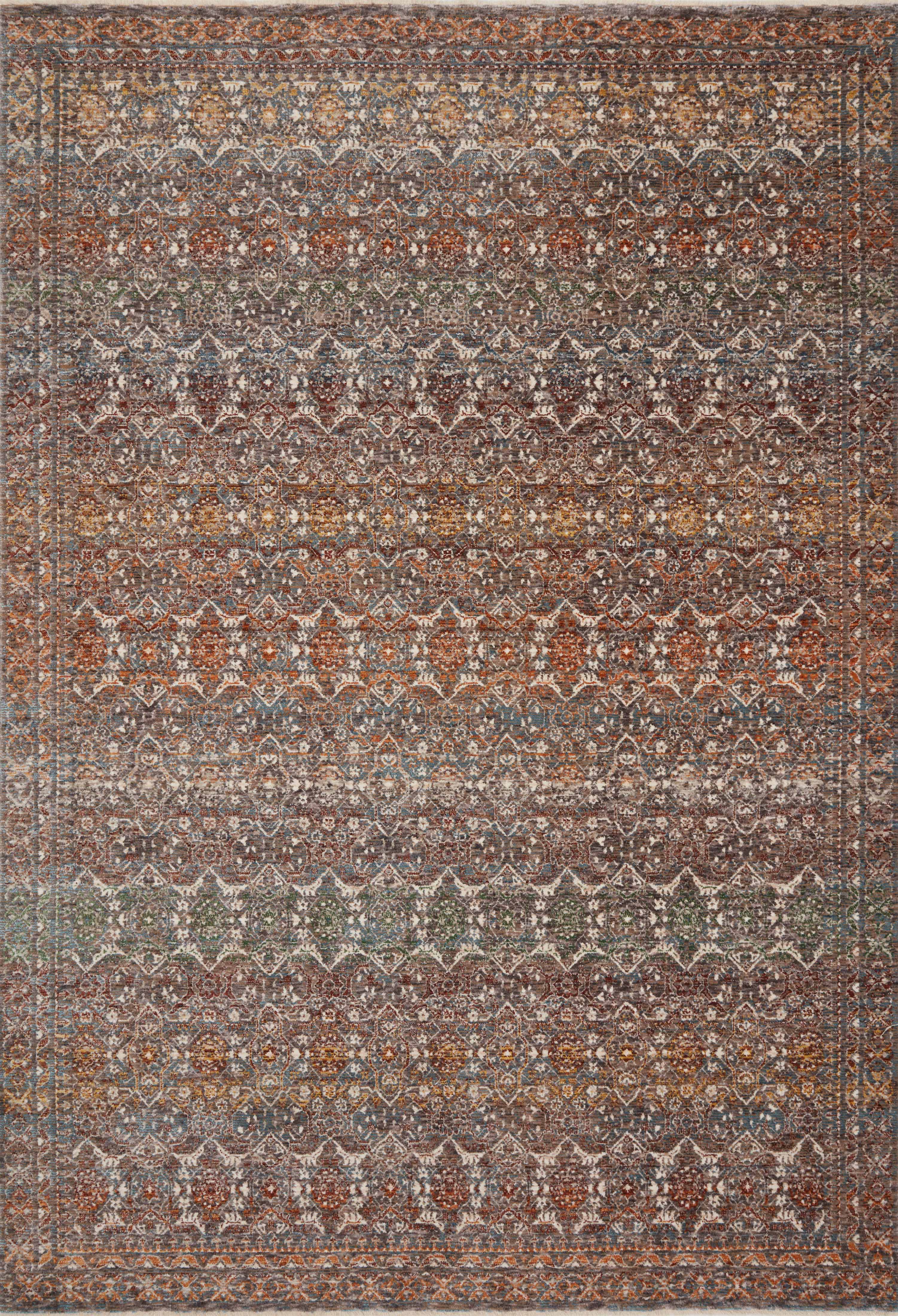 Loloi Rugs Lourdes Collection Rug in Stone, Multi - 9'6