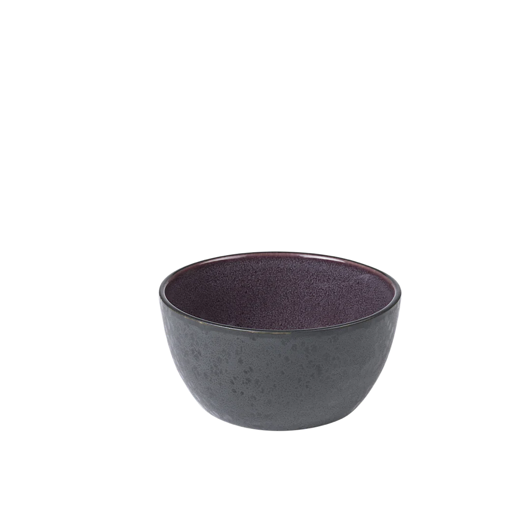 Stoneware Bowl 14cm Black Lilac - Inhomebuy