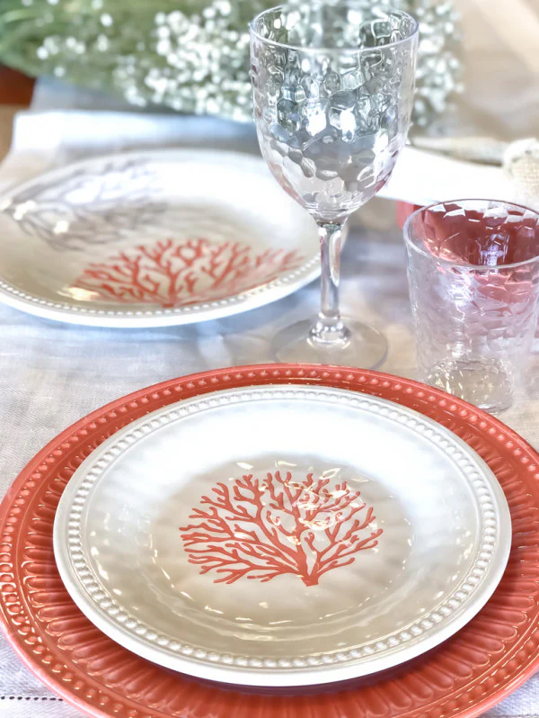 Mare - Flat Plate - Coral - Set 6 pcs - Inhomebuy