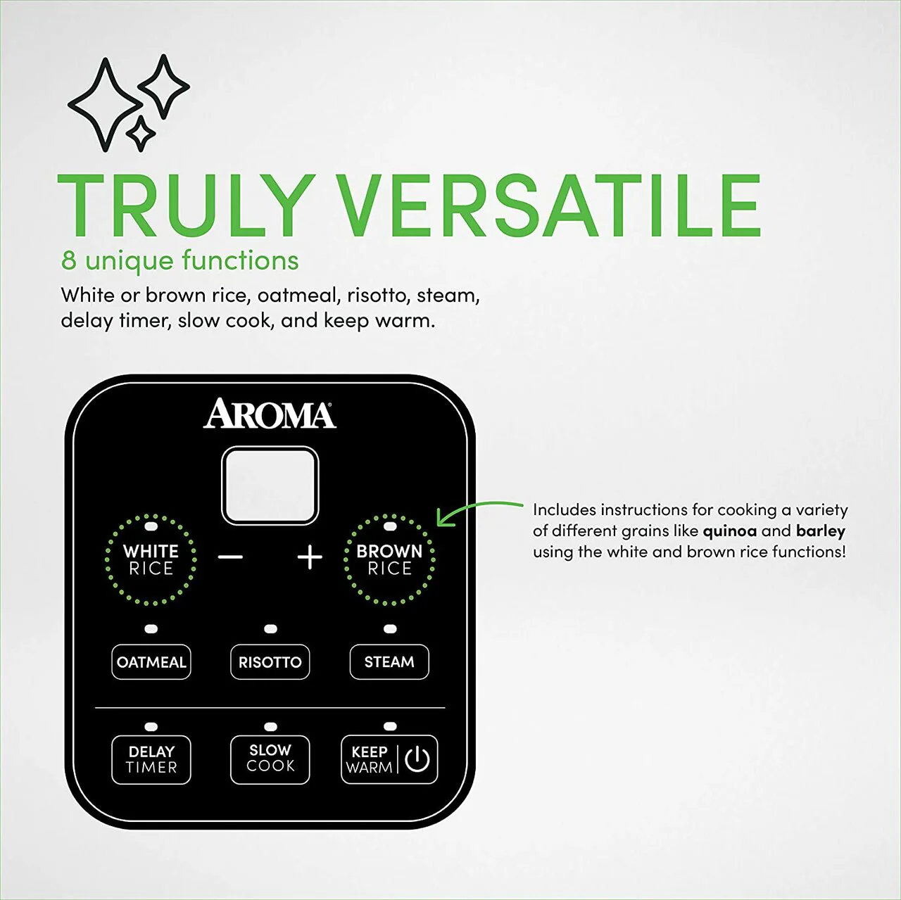 Aroma Rice Cooker 4 Cups, s/s, Digital | ARC-994SB - Inhomebuy