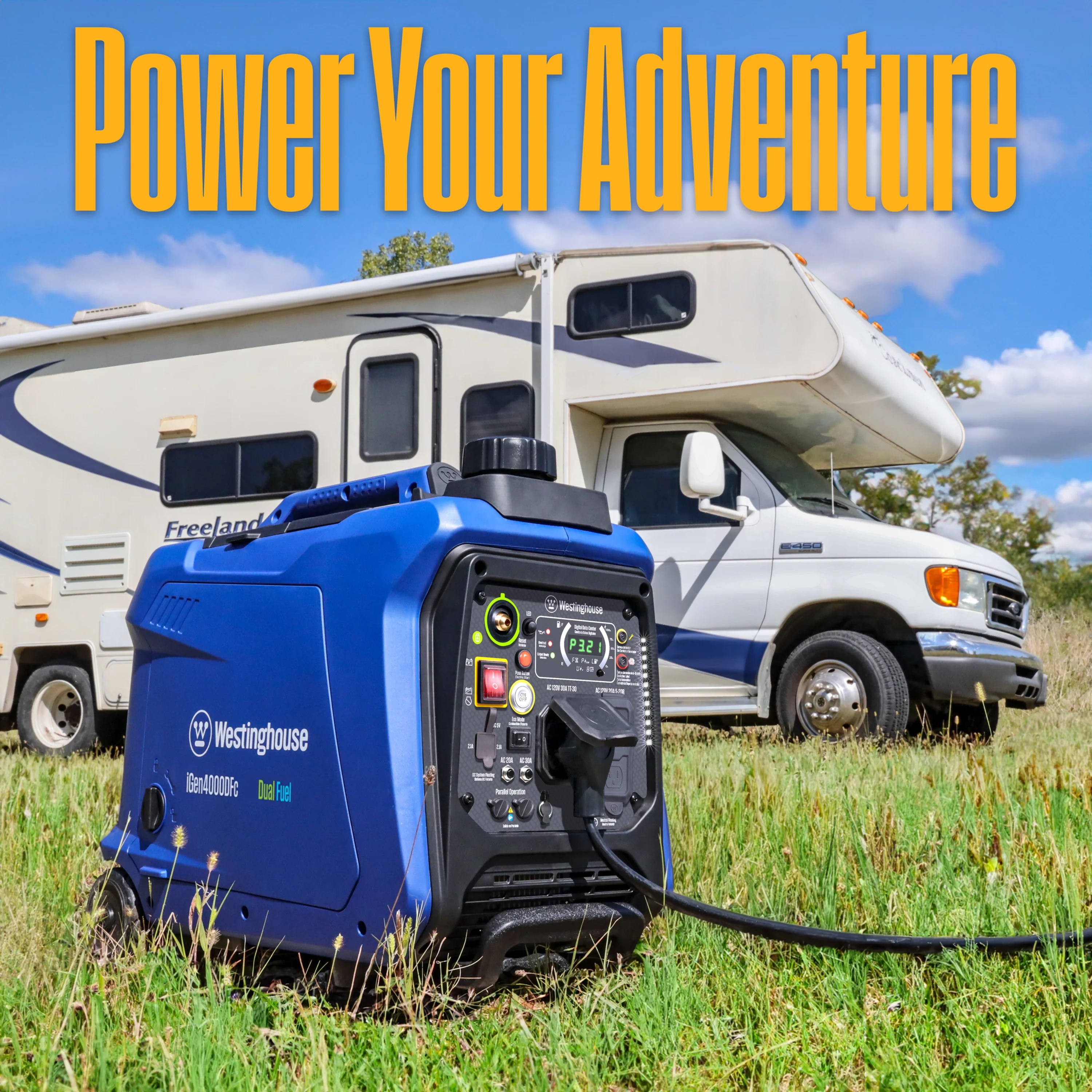 Westinghouse 4000 Peak Watt Dual Fuel Portable Inverter Generator, RV Ready, Remote Start with CO Sensor - Inhomebuy