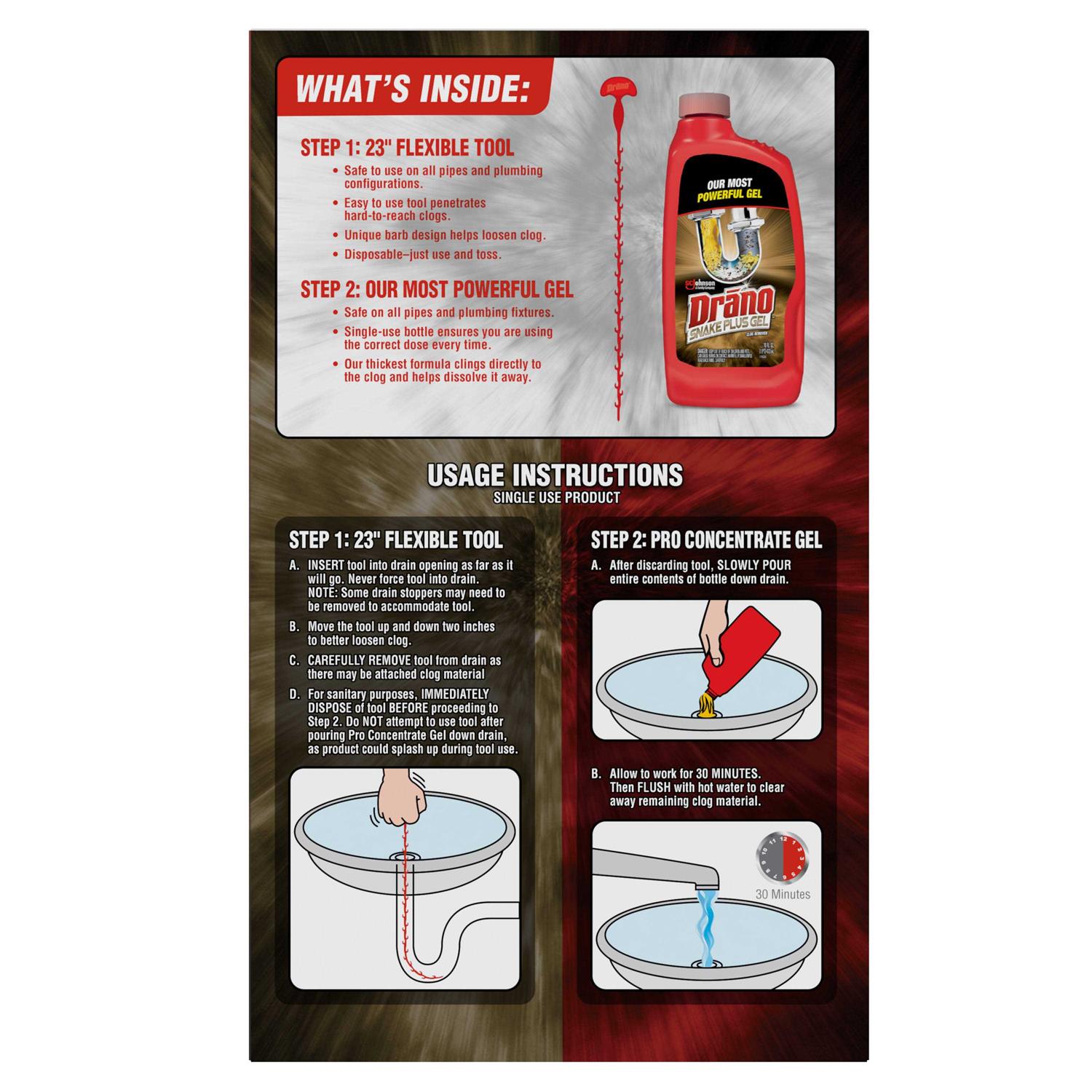 Drano Max Gel Clog Remover - Inhomebuy