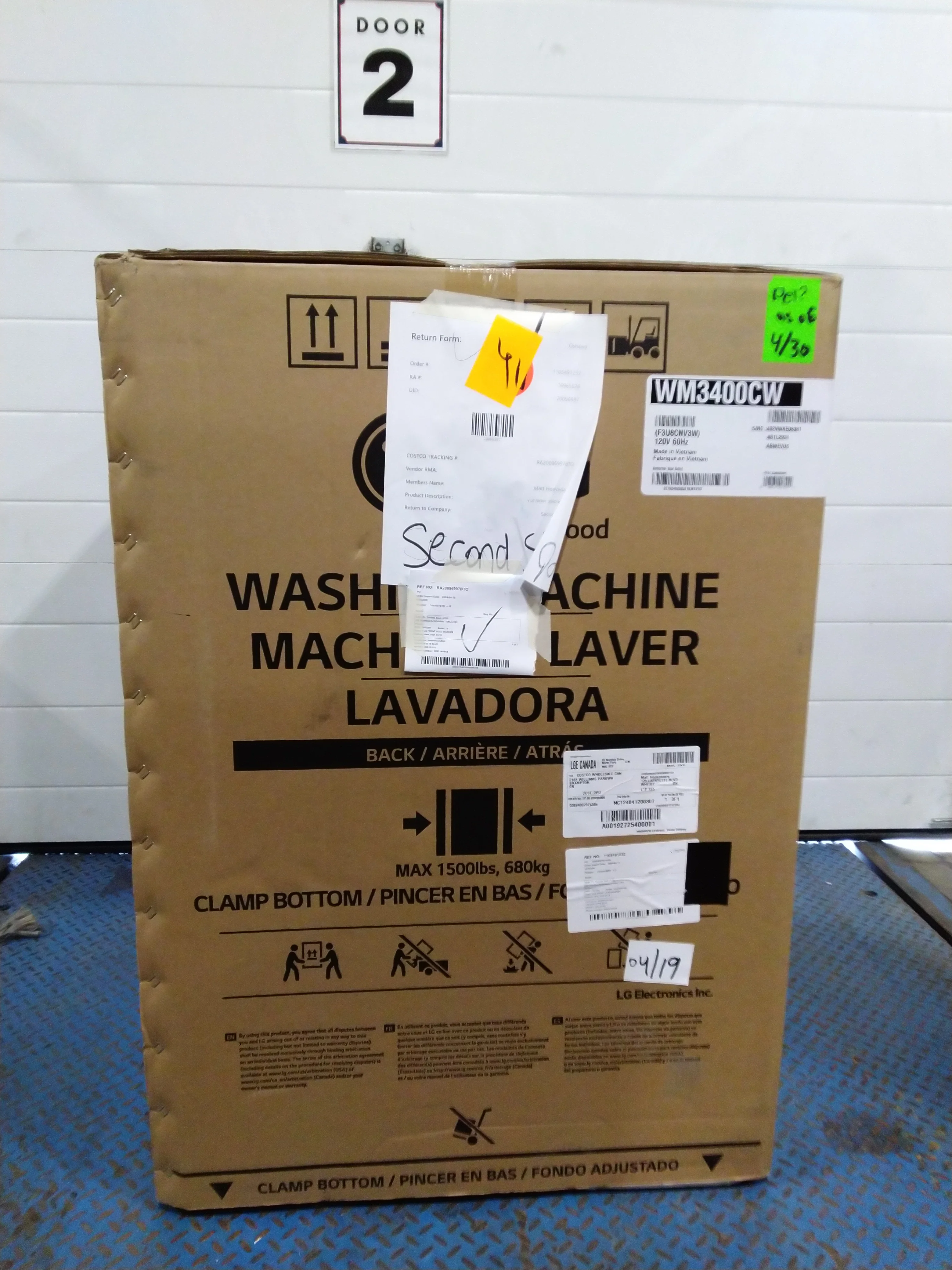 LG WHITE 5.2 CU. ULTRA LARGE FRONT LOAD WASHER - WM3400CW - Inhomebuy