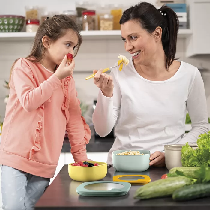 S STORE&MORE - Shallow airtight fridge/freezer/microwave containers Ochre 450cc - Inhomebuy