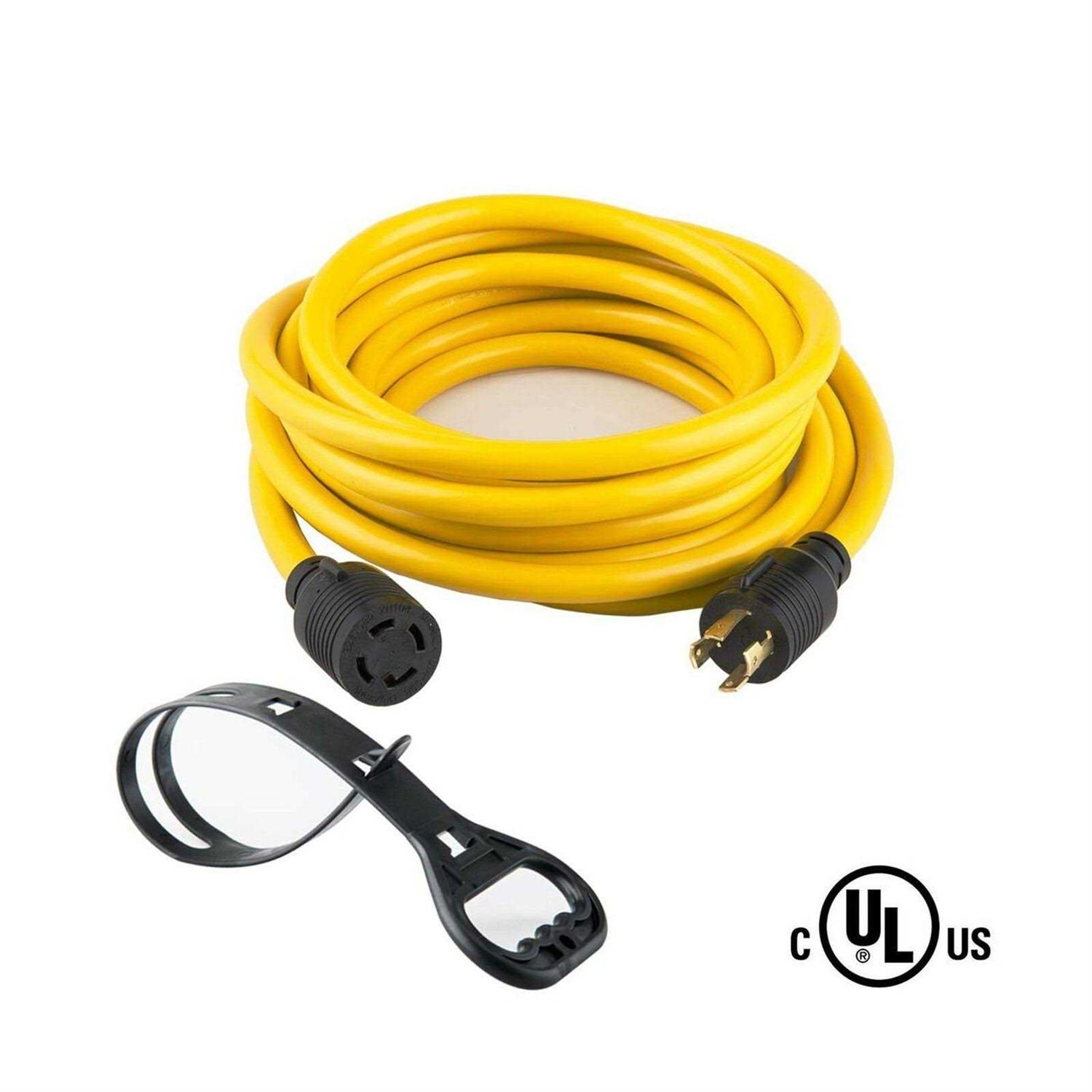 Yodotek 50FT Multiple Power Extension Cord Black,7 Evenly-Spaced Inline Outlet - Inhomebuy