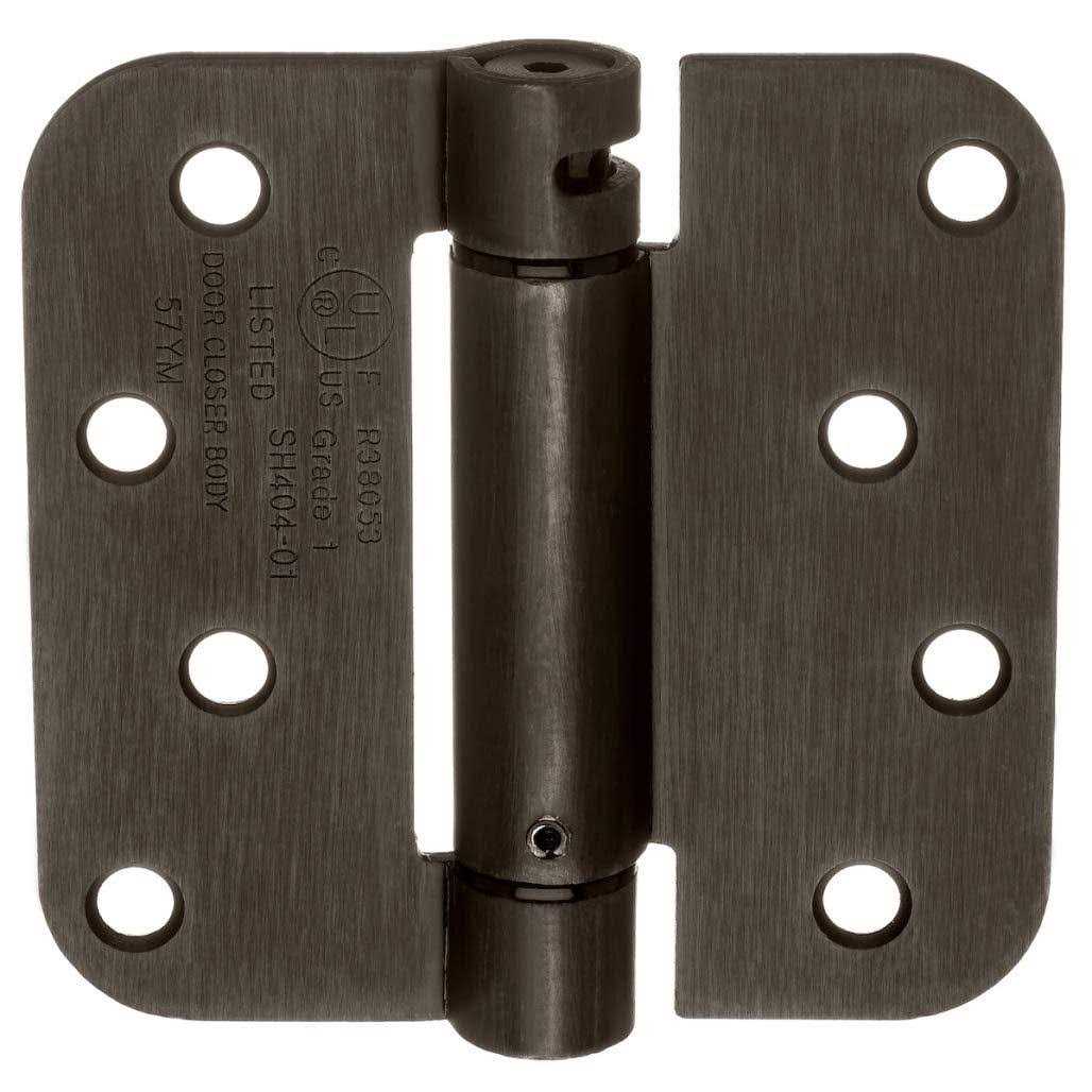 Dynasty Hardware 4 inch Spring Loaded Door Hinge Self Closing with 5/8 Radius Corners - Inhomebuy