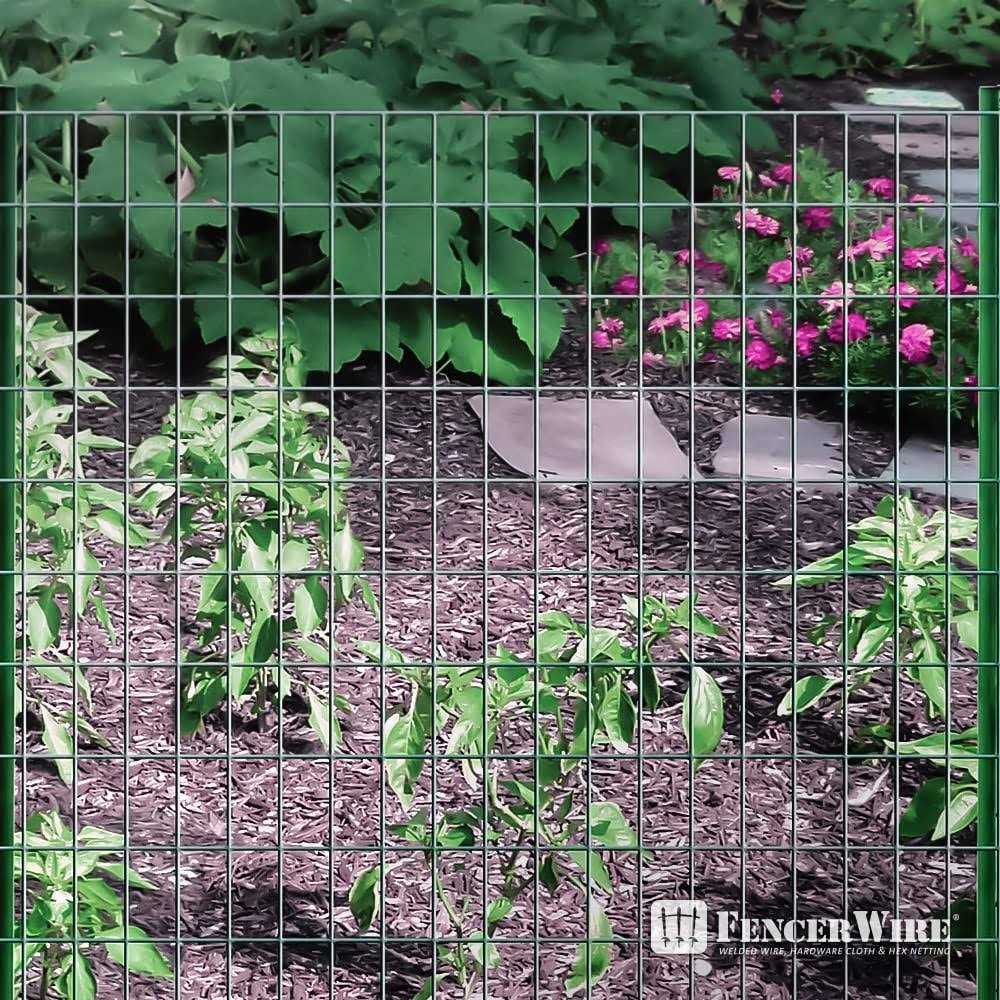 Fencer Wire 16 Gauge Black Vinyl Coated Welded Wire Mesh Size by 1 inch - Inhomebuy