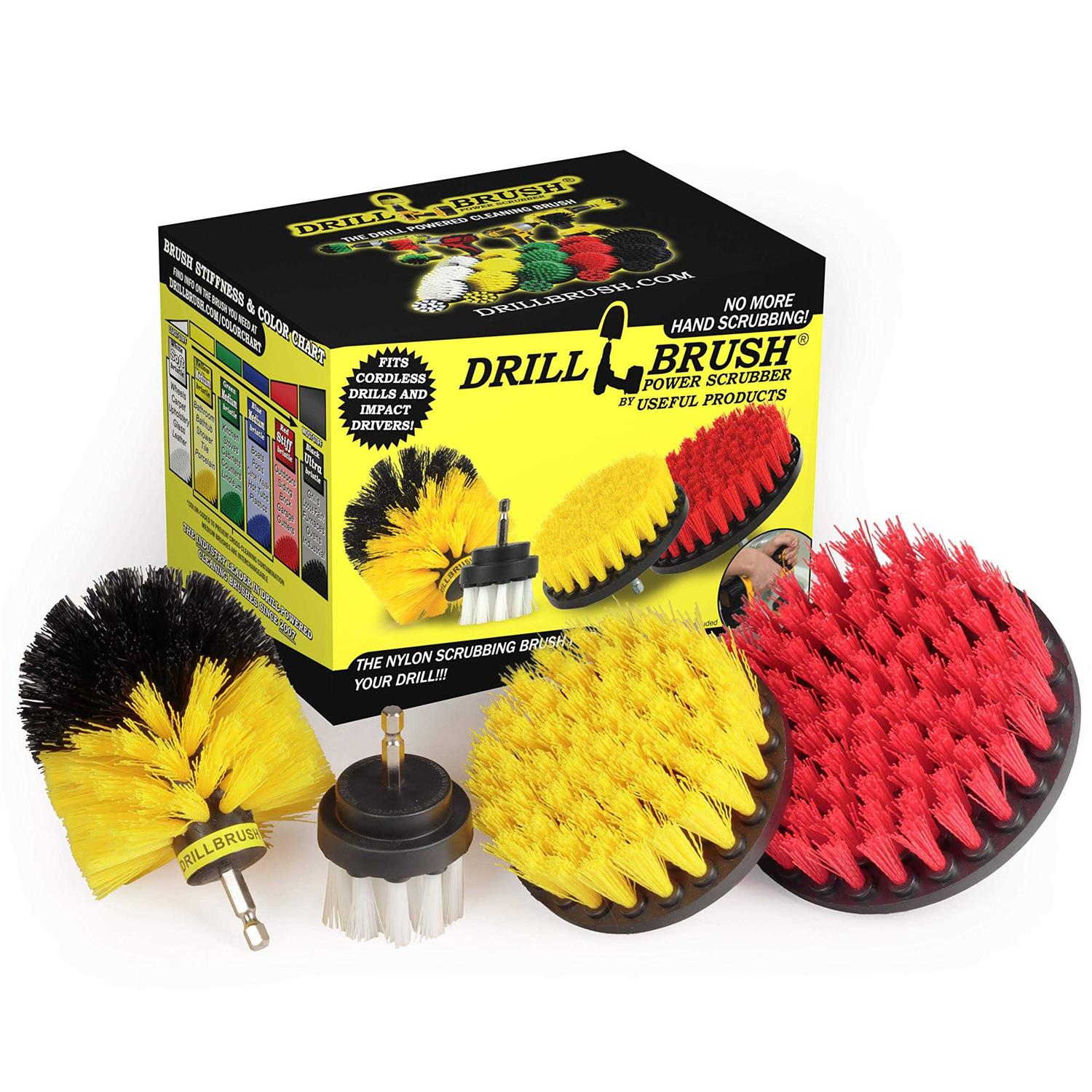 Drillbrush Tile & Grout Cleaning Drill Brush Set Shower Floor Scrub Brush for Drill - Inhomebuy