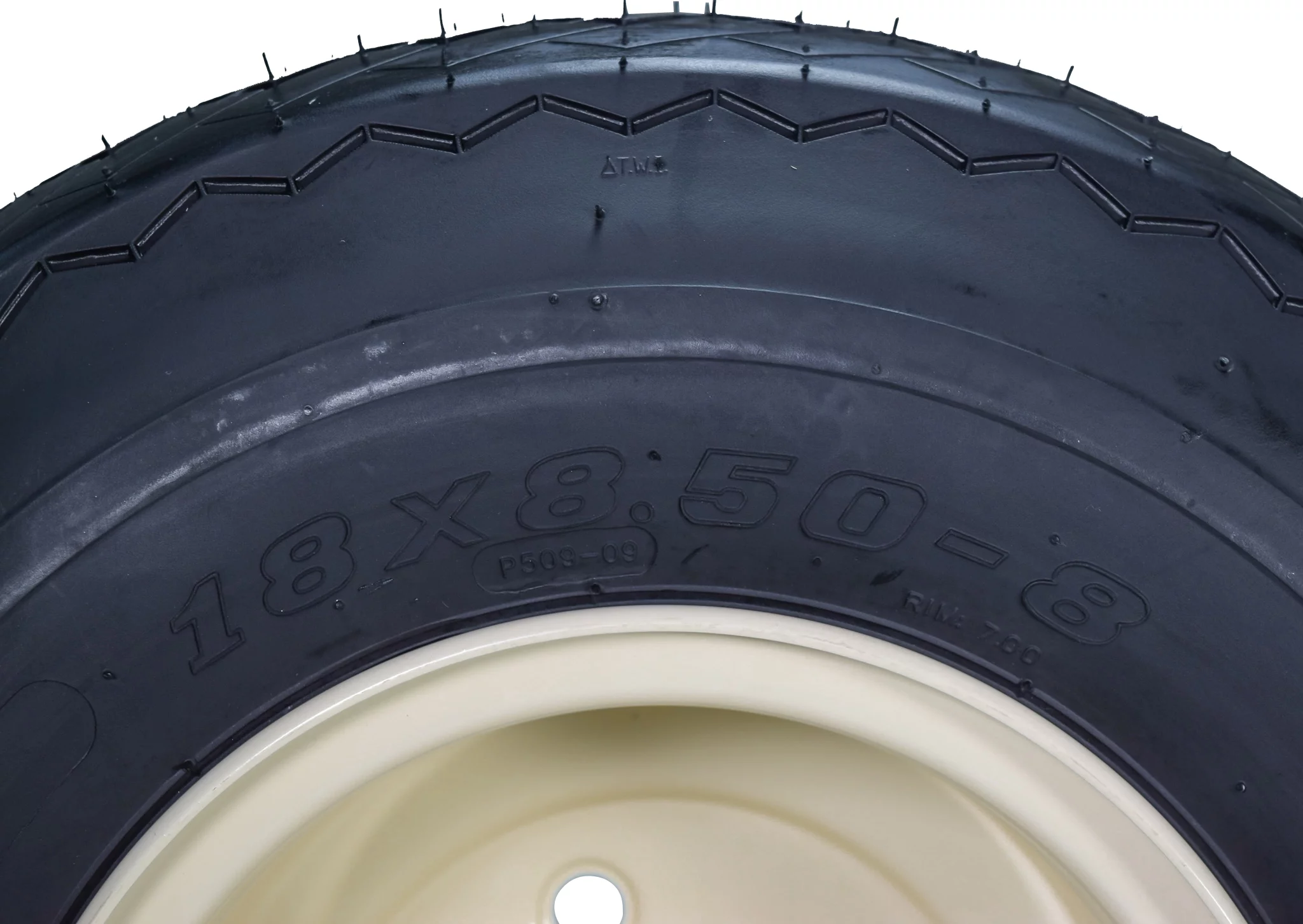 MASSFX 18x8.5-8 Golf Cart, Turf, Lawn & Garden Tire 4 Ply & 4/4 Matt Black Wheel Assembled Kit 18x8.5x8 - Inhomebuy