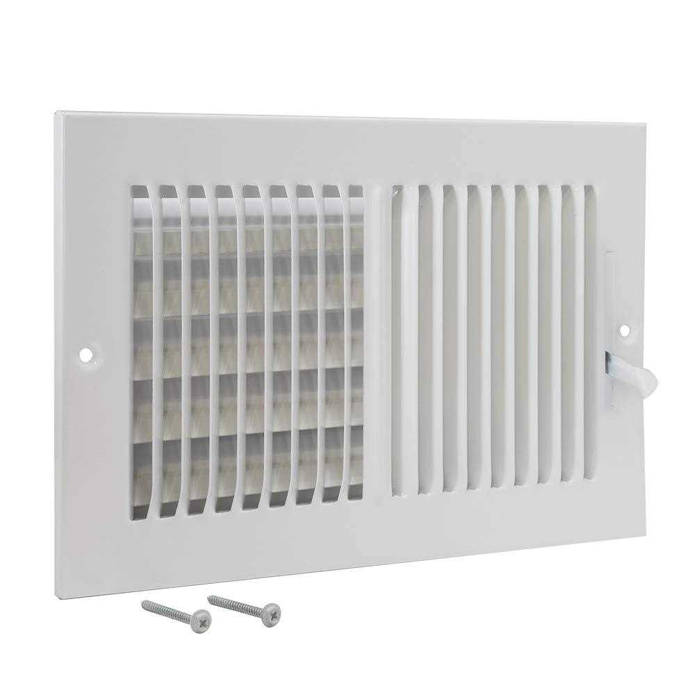 Ez-flo 10 in. x 6 in. 3-Way Steel Wall/Ceiling Registered - Inhomebuy