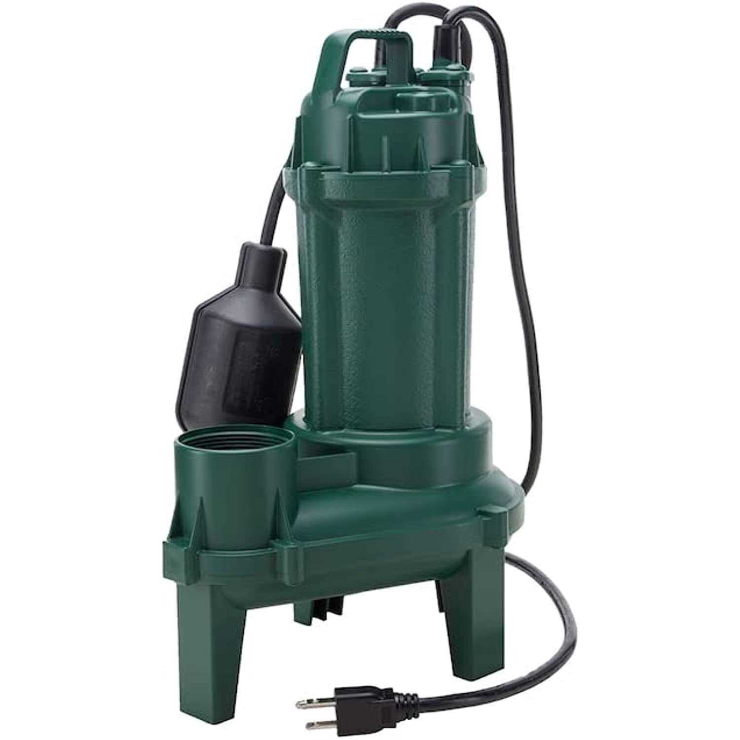 Zoeller 1/3 HP 2400 gph Thermoplastic Electronic Switch Bottom AC Submersible Utility Pump 1043-0006 - Inhomebuy