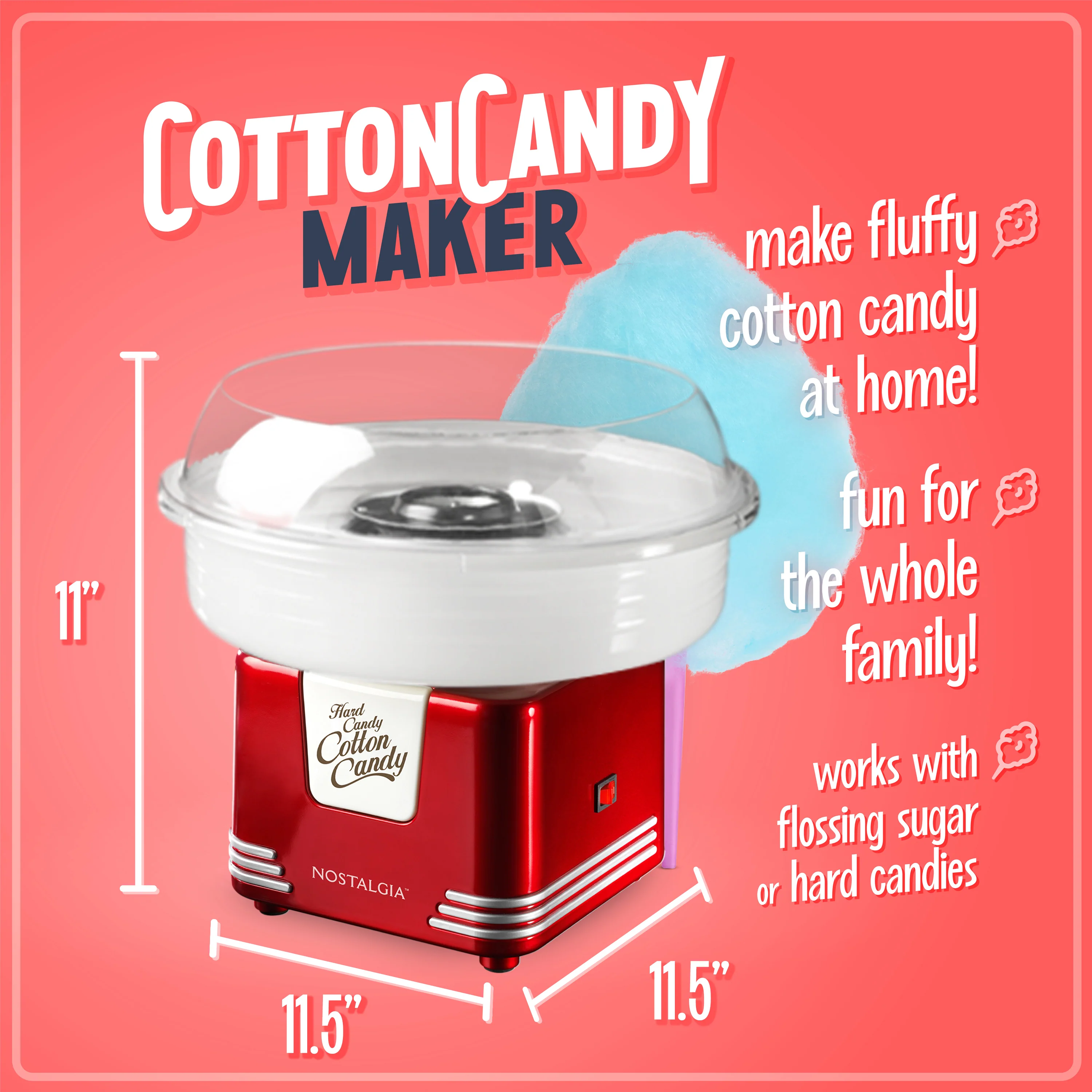 Retro Hard Candy Cotton Candy Maker - Inhomebuy
