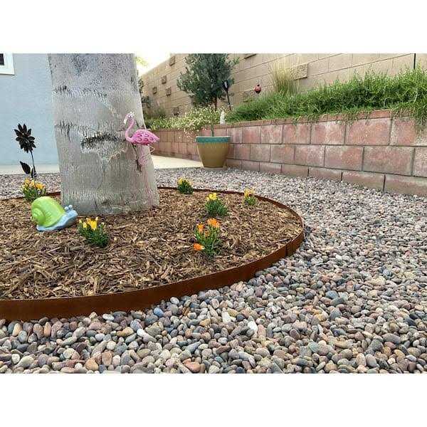 Edge Right Hammer-In Landscape Edging COR-TEN Steel 4ft Strips - Inhomebuy