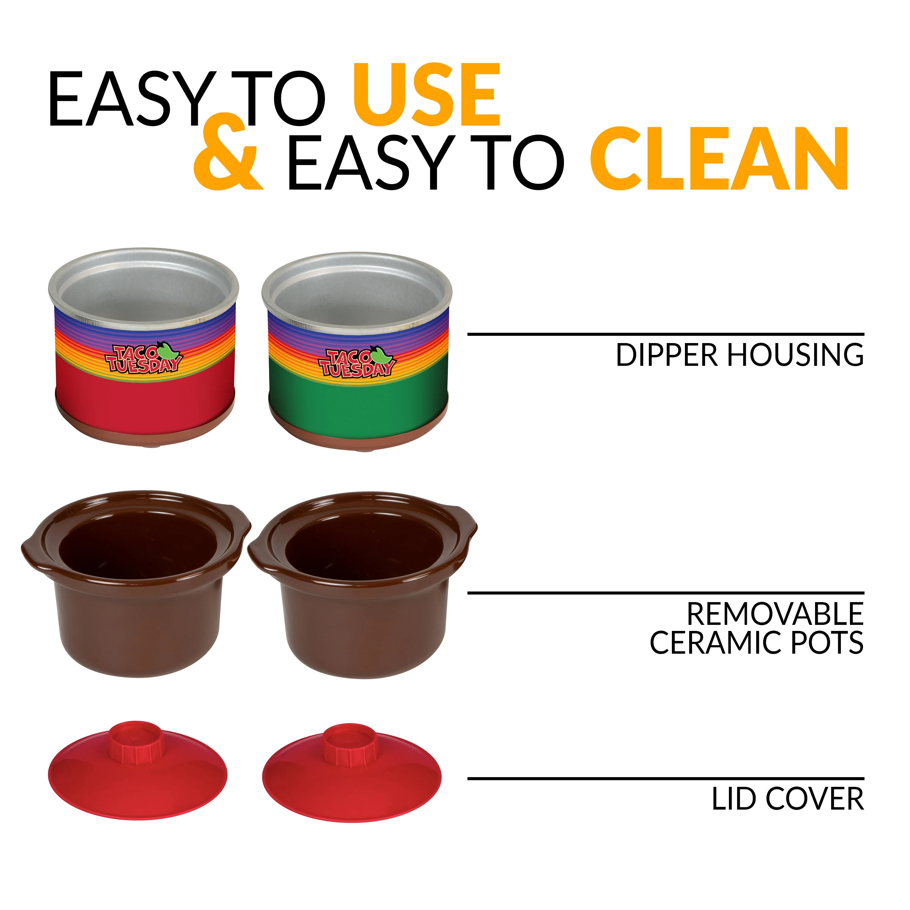 Taco Tuesday Two 0.65-Quart Mini Fiesta Dippers - Inhomebuy