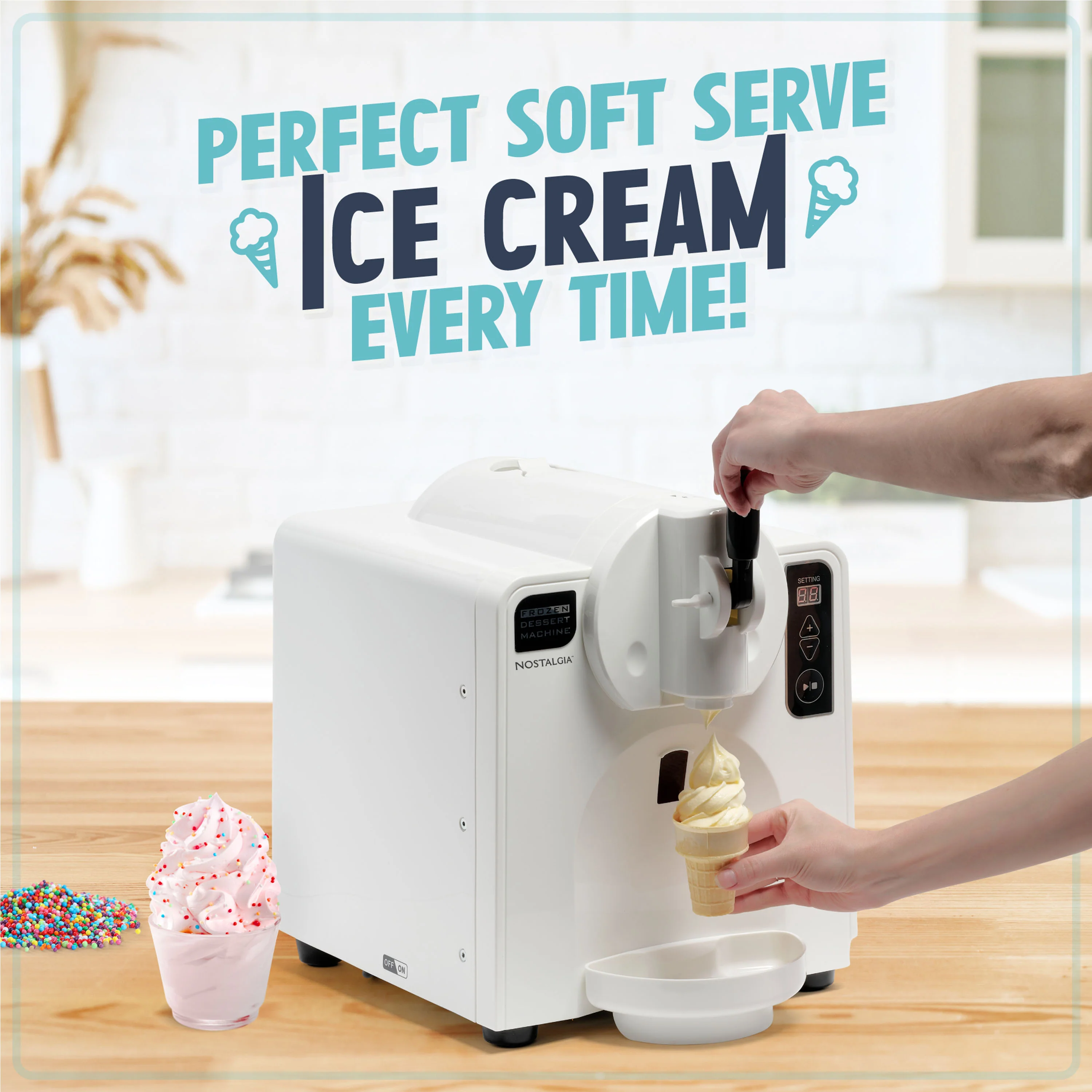 Dispensing Frozen Dessert Maker White - Inhomebuy