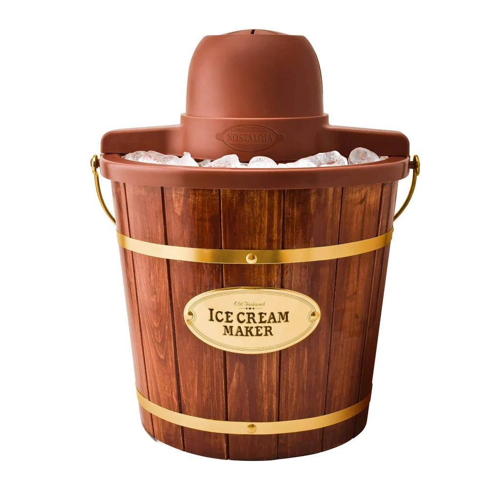 4-Quart Wood Bucket Ice Cream Maker - Inhomebuy