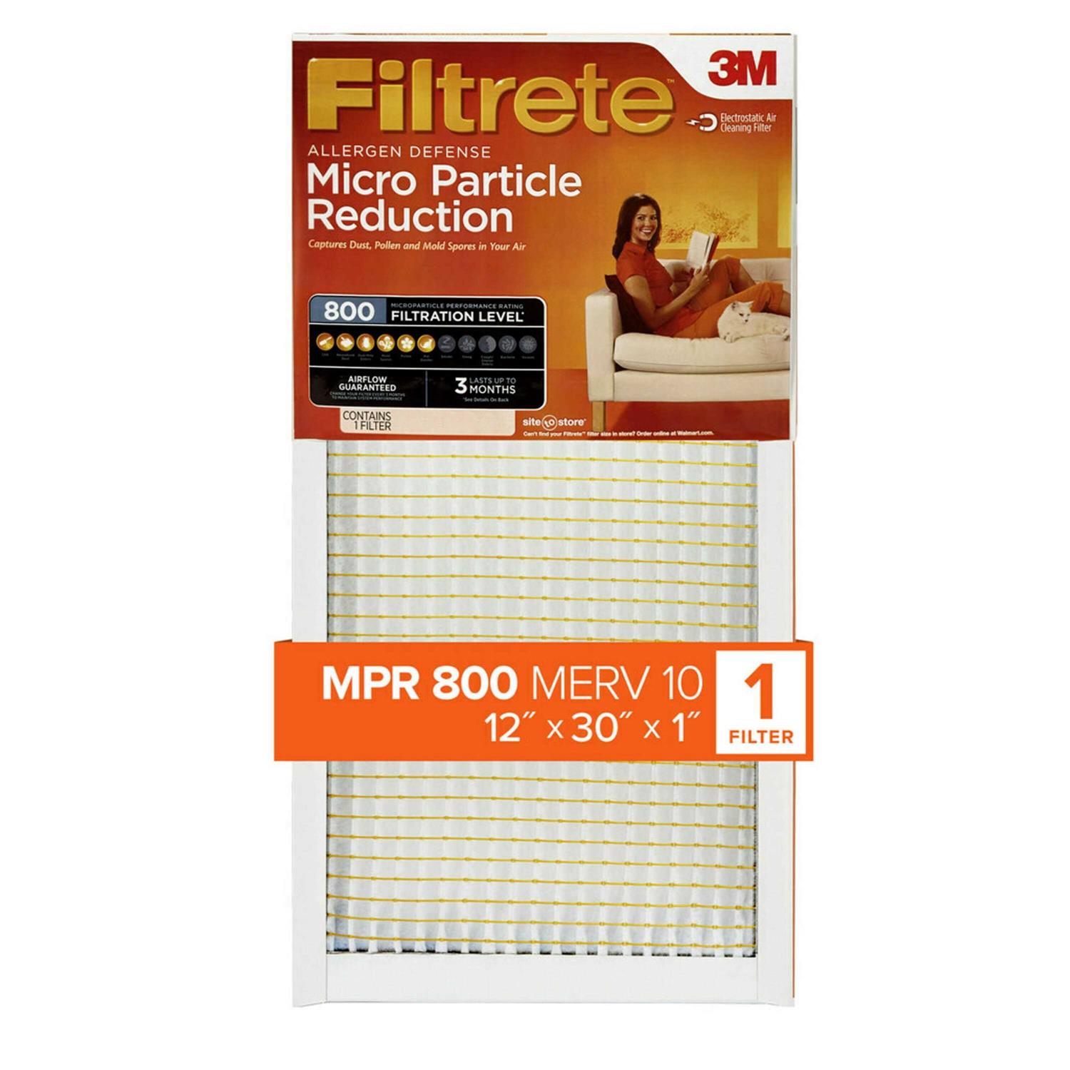 Filtrete Allergen Defense Micro Particle Reduction HVAC Furnace Air Filter - Inhomebuy
