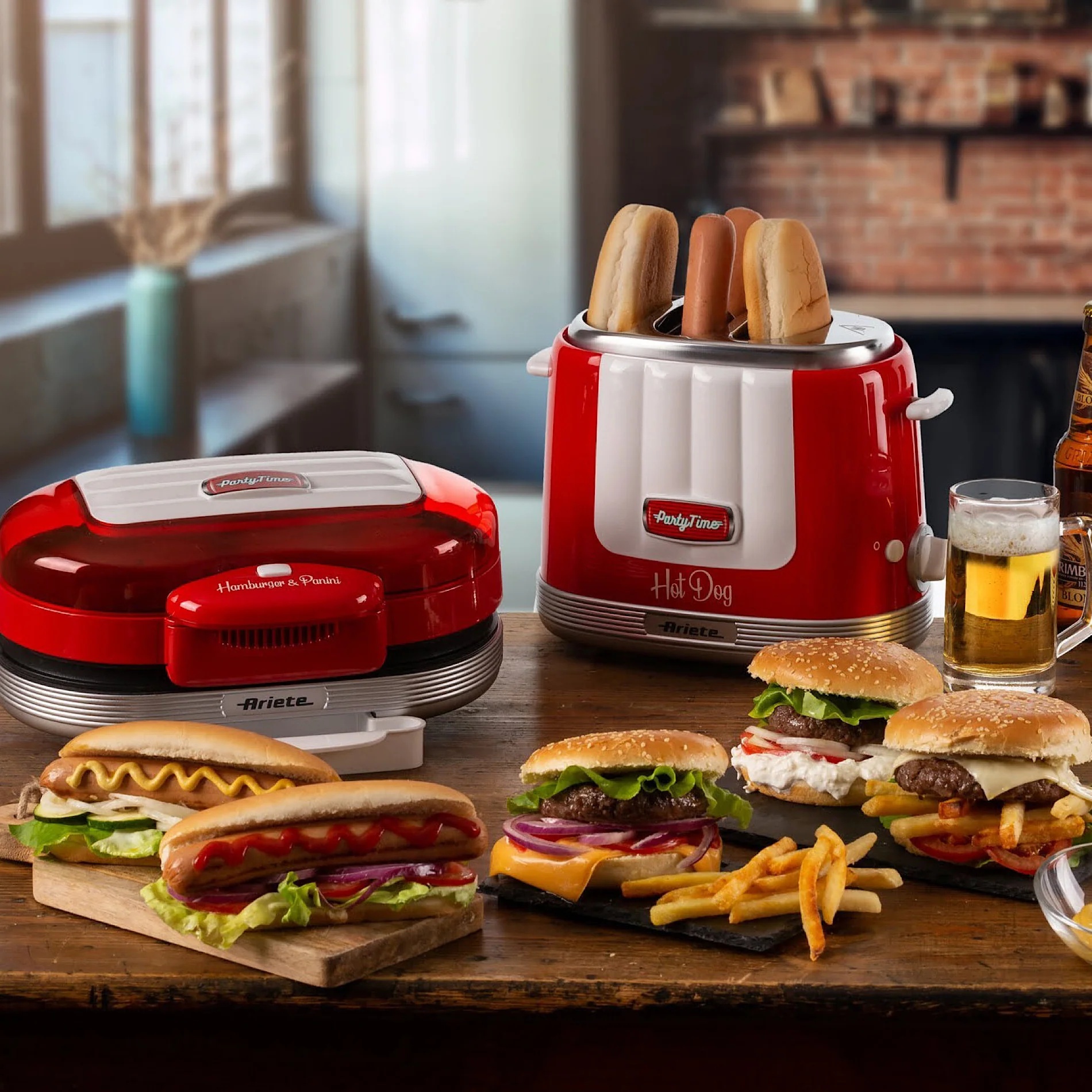 Hamburger Maker Party Time Red - Inhomebuy