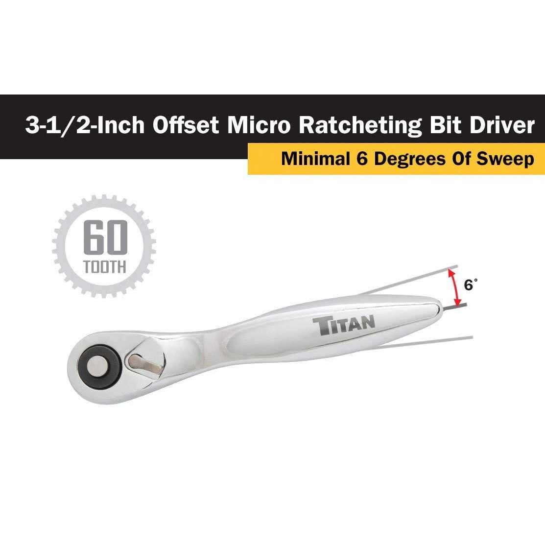 Offset Micro Bit Driver With Bits 11205 Titan - Inhomebuy