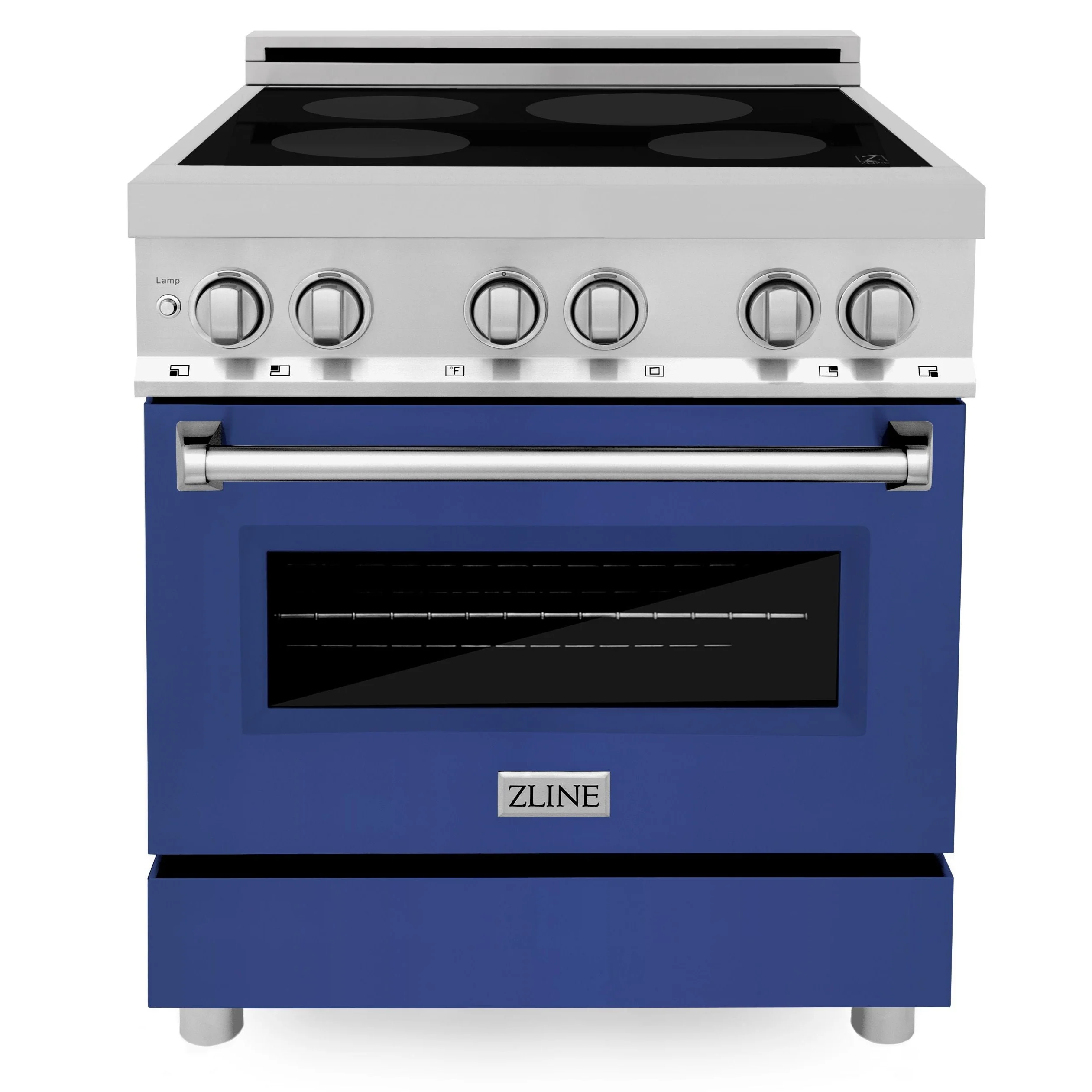 ZLINE 30 Inch 4.0 cu. ft. Induction Range with a 4 Element Stove and Electric Oven in Blue Matte, RAIND-BM-30 - Inhomebuy
