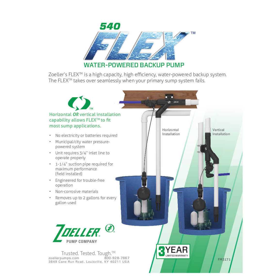 Zoeller 507-0005 Basement Sentry 12V Backup Sump Pump - Inhomebuy