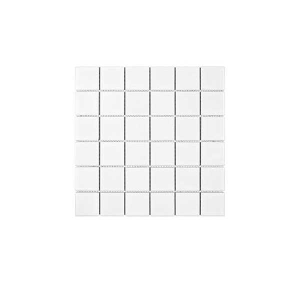 MosaicTileOutlet Traditional 2×2 Gray Square Matte Porcelain Mosaic Tile - Inhomebuy