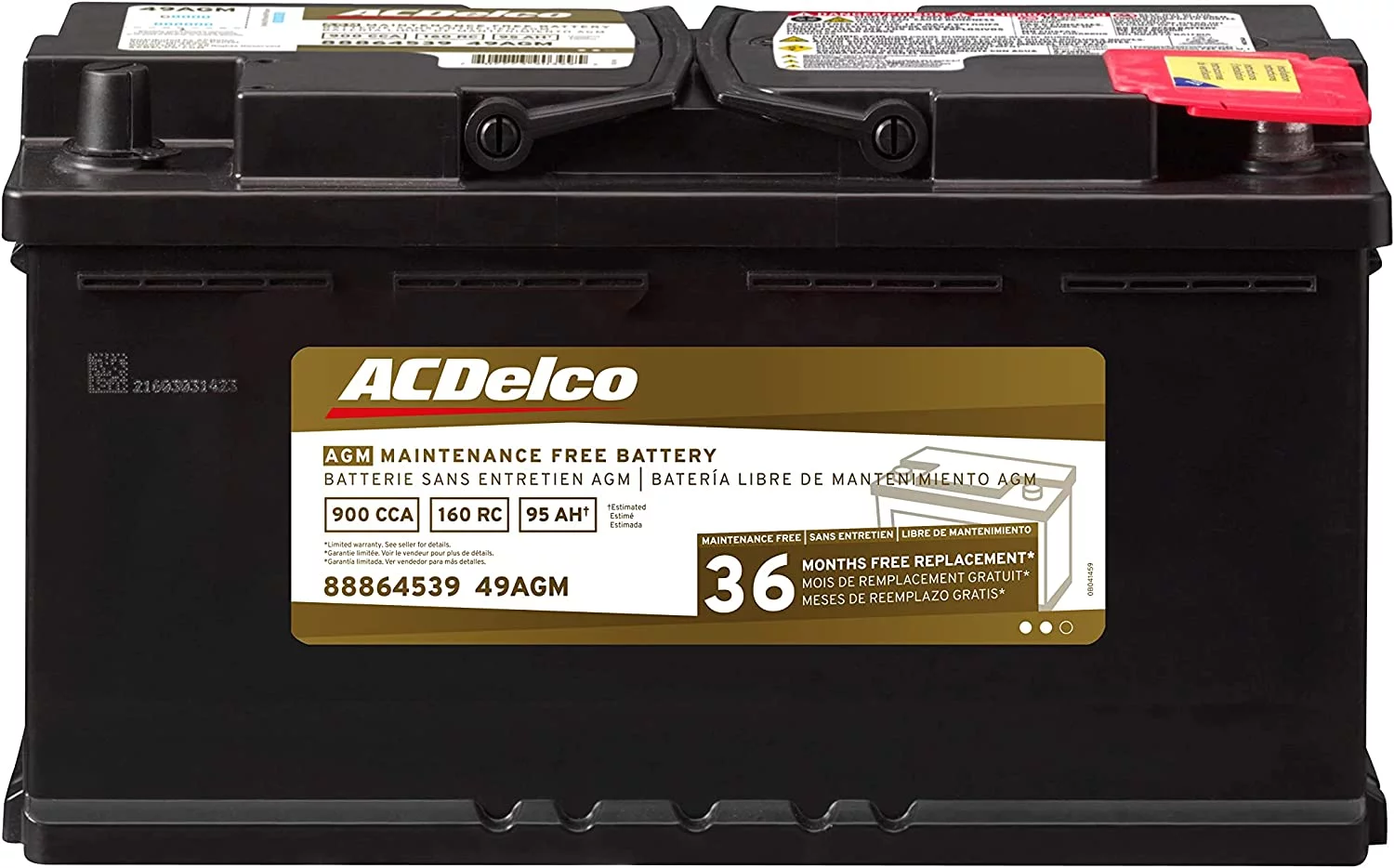 ACDelco AGM Automotive BCI Group 49 Battery 49AGM 12 Volts - Inhomebuy