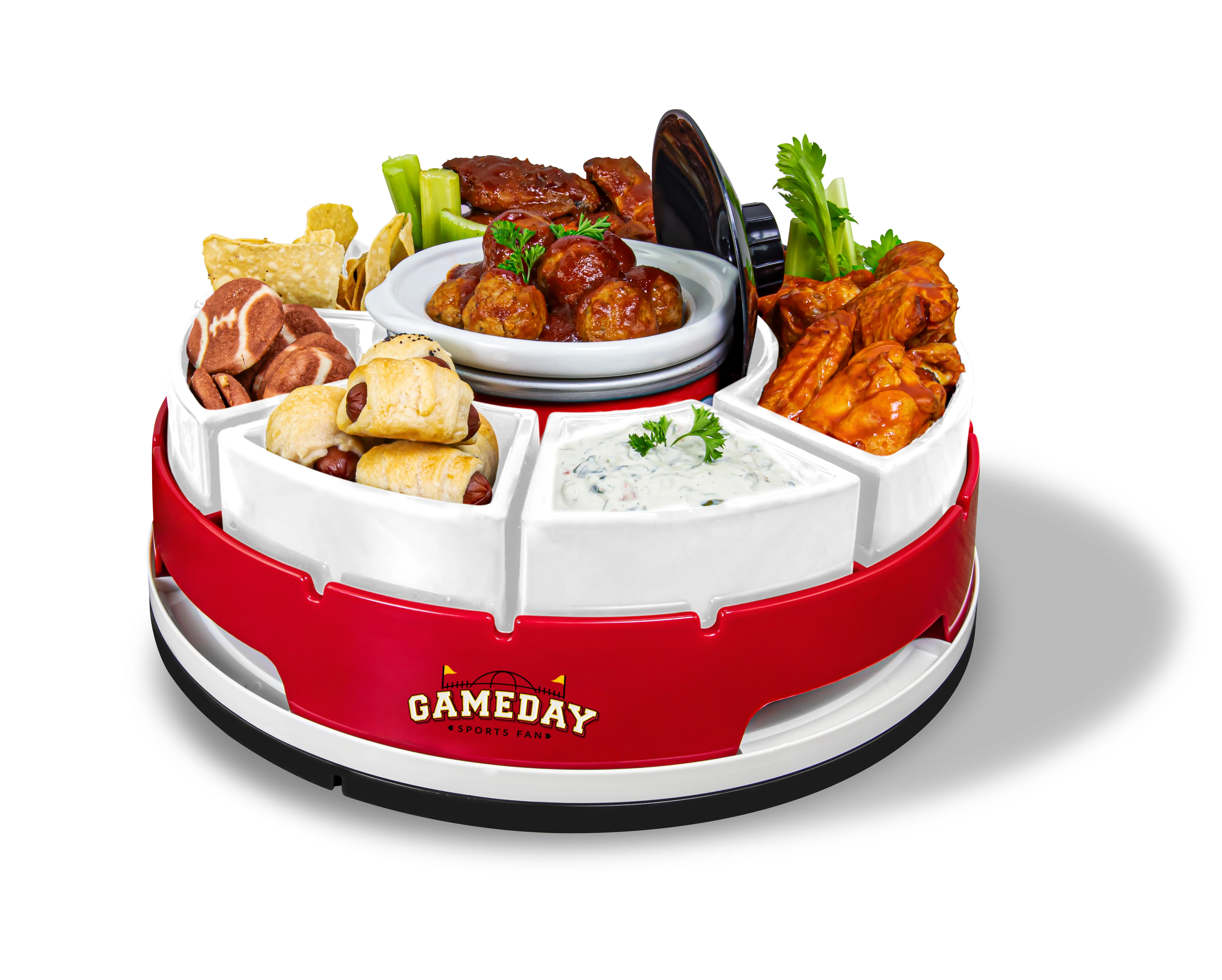 Game Day Lazy Susan Appetizer Server - Inhomebuy