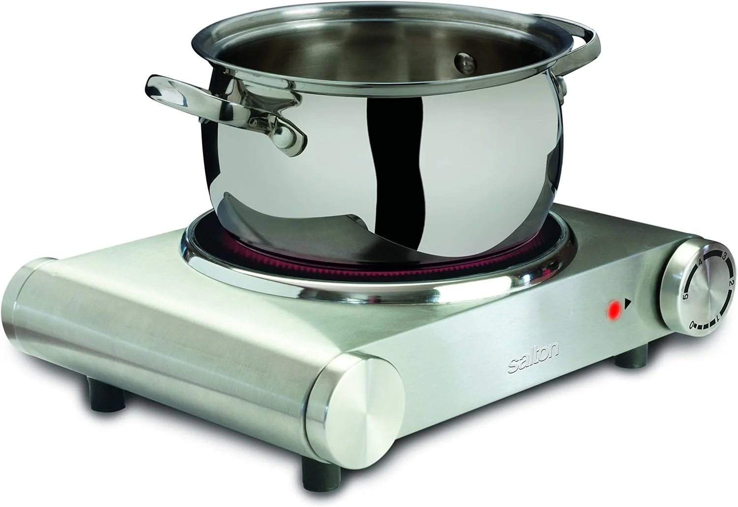 Salton Single Burner Infrared Cooking Range |HP1502| 1200W Stainless Steel - Inhomebuy
