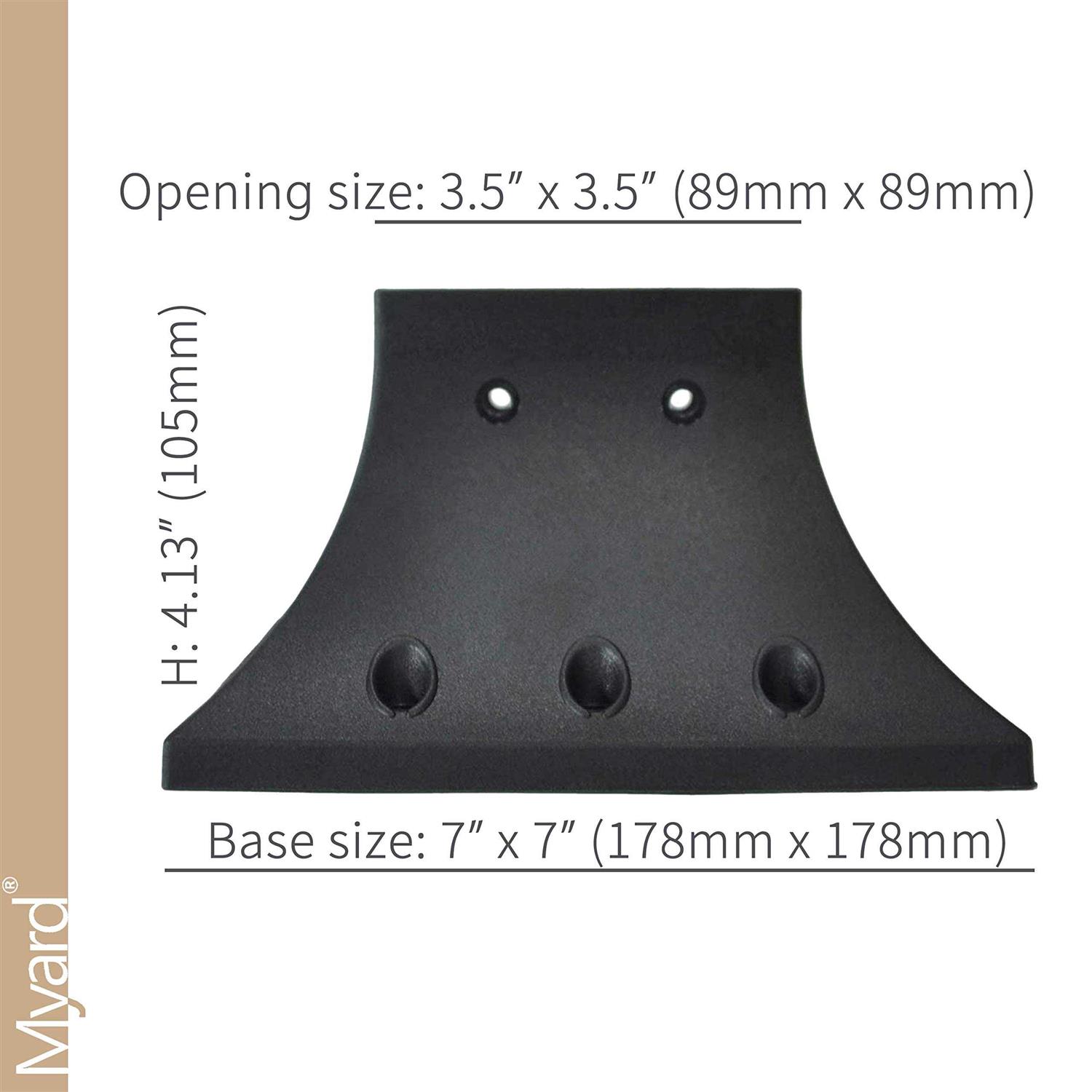 Myard Pnp114040 4×4 Inches Post Base Cover Skirt Flange with Screws for Deck Porch Handrail Railing Support Trim Anchor - Inhomebuy