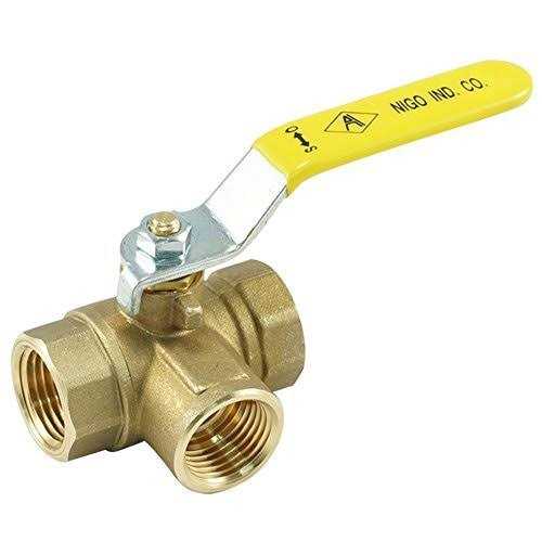 NIGO Industrial Co. 180SS Series 3-Way Forged Brass Ball Valve - Inhomebuy