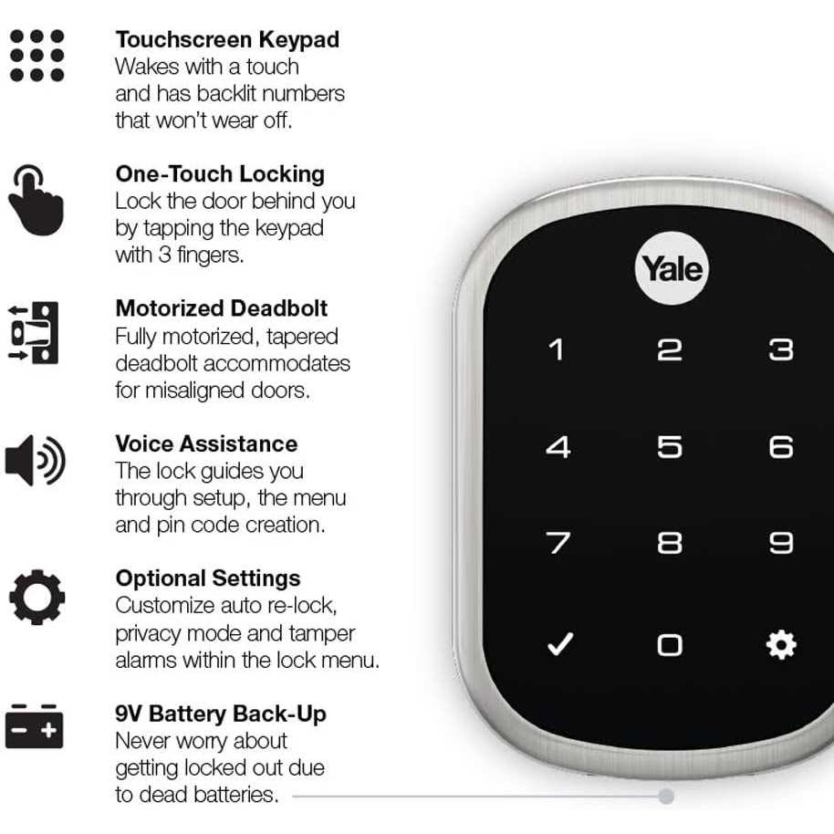 Yale Assure Lock SL Key-Free Deadbolt - Inhomebuy