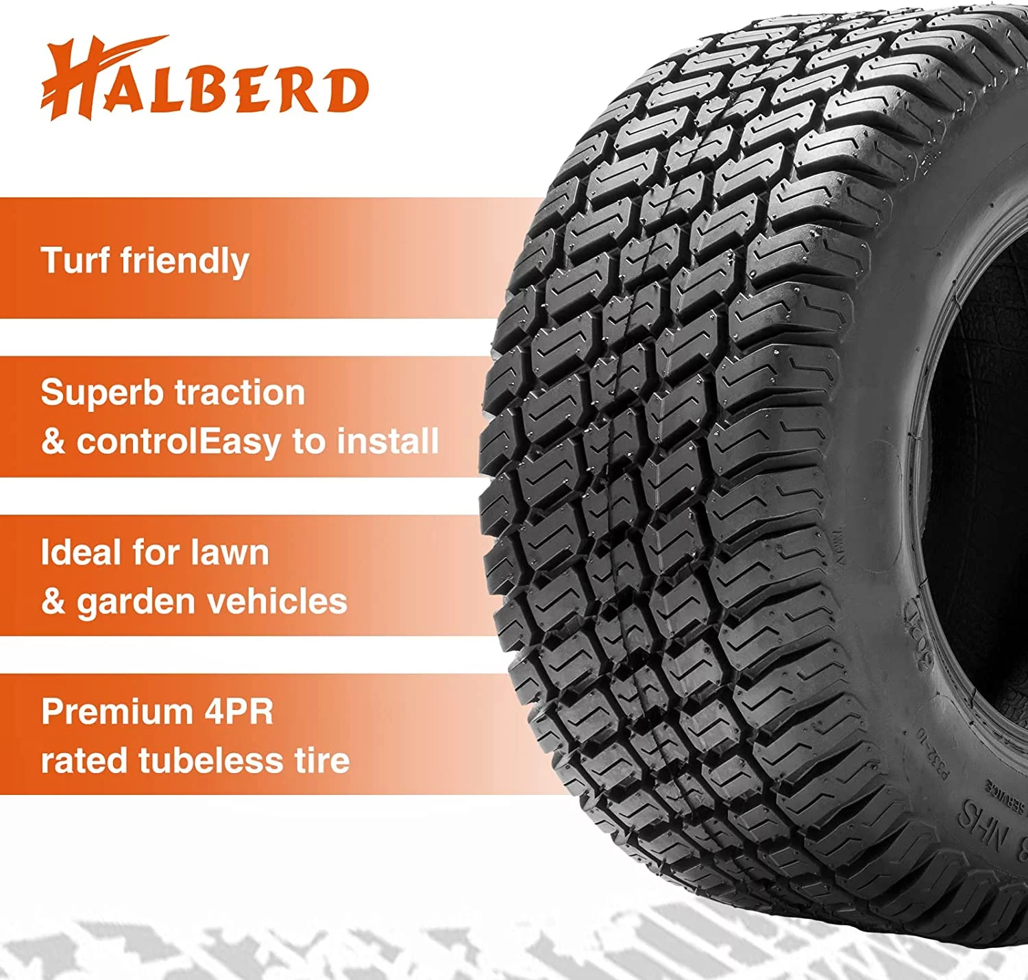 HALBERD 4PR Lawn  Garden Tires 20x10-8  20x10x8 Turf Saver Tubeless ATV  Tires Set of 2 - Inhomebuy