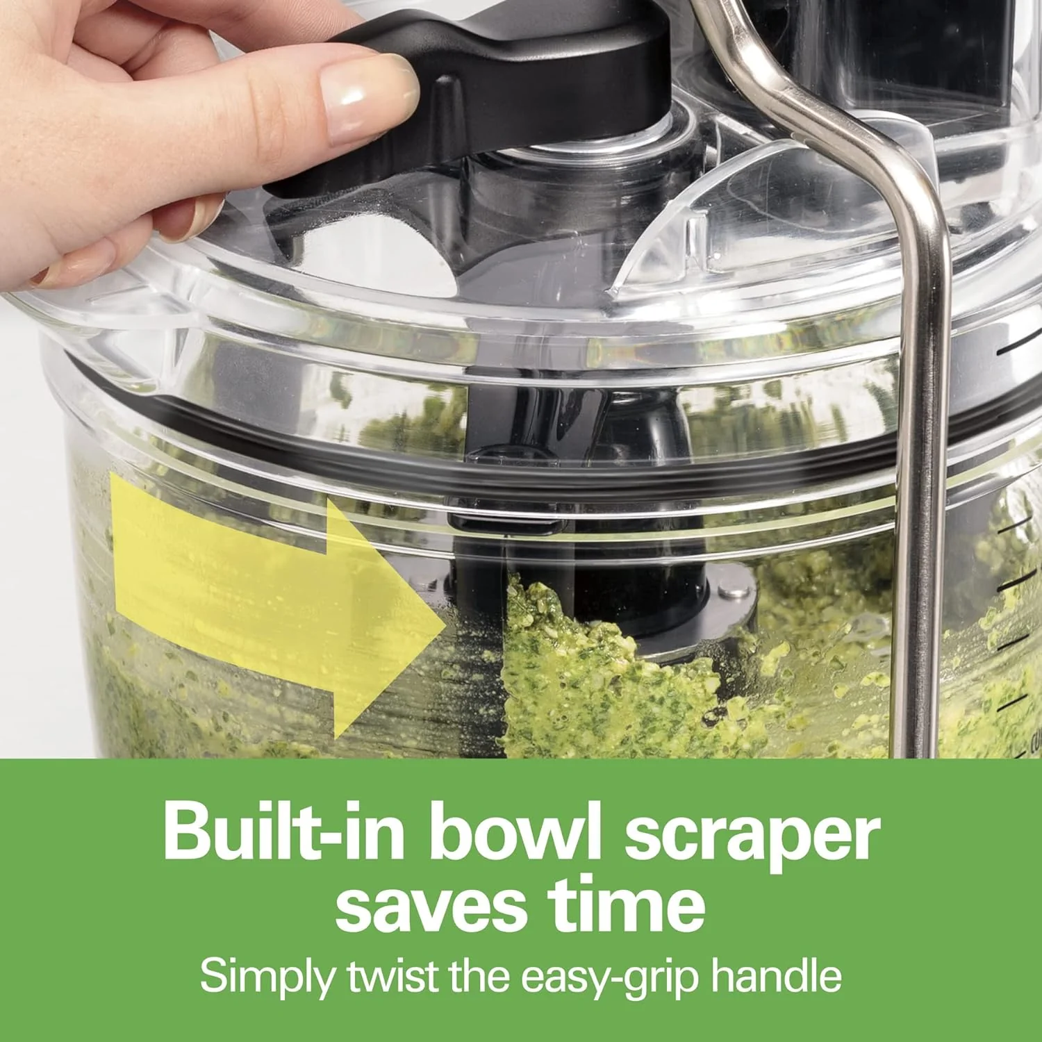 Hamilton Beach Food Processor: 8-cup, Stack & Snap, silver | 70820 - Inhomebuy